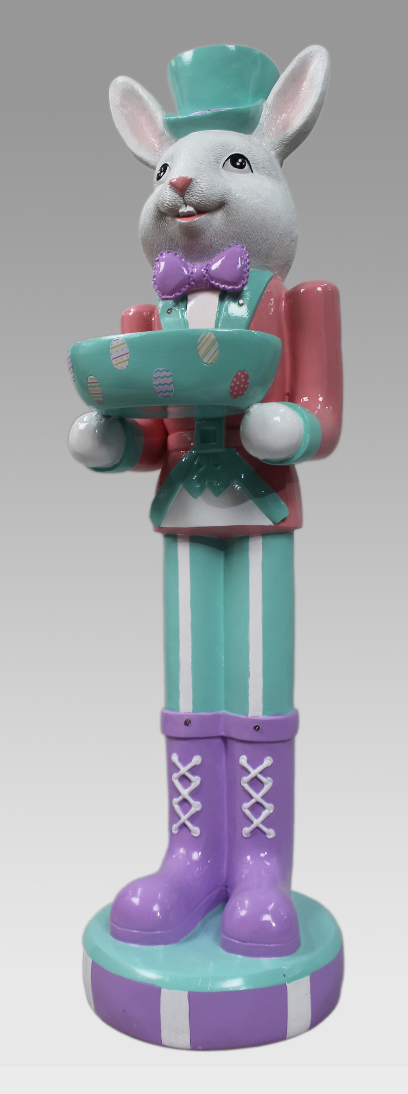 Decorative Painted Illuminated Easter Bunny Statue - 4