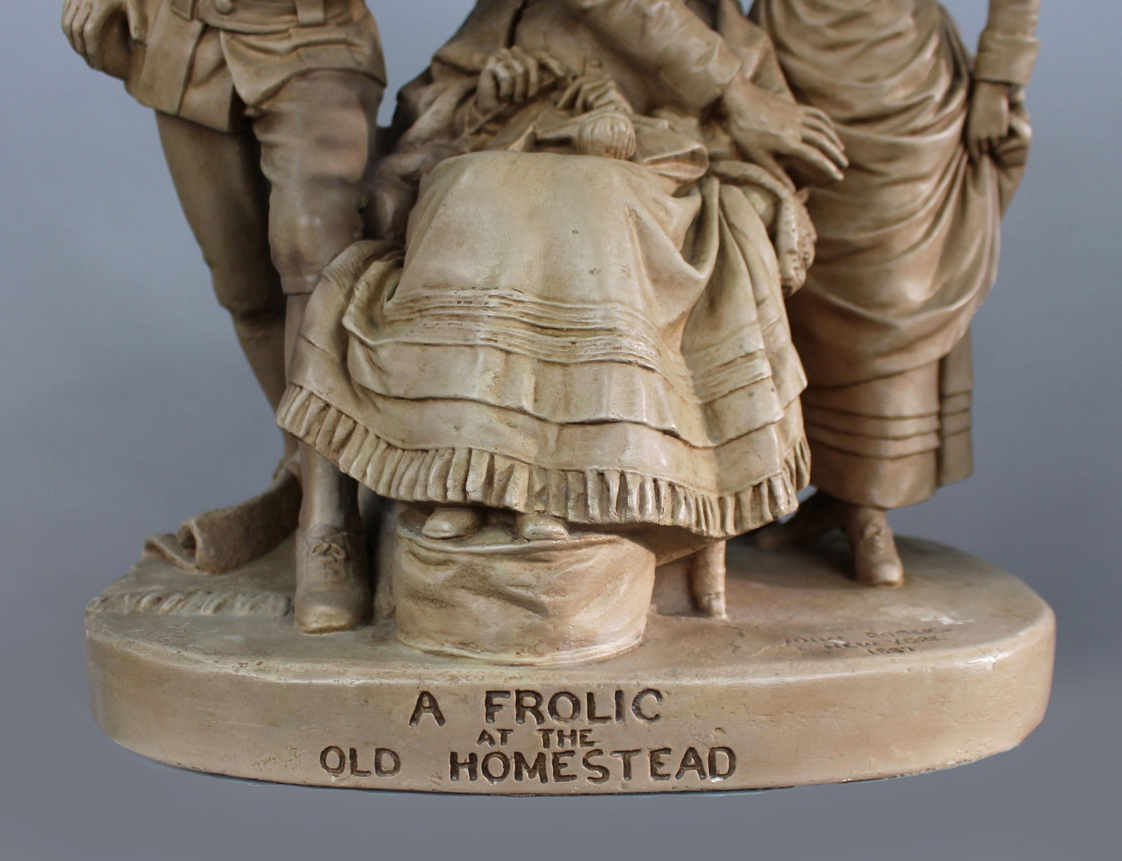 Large Painted Plaster Figural Sculpture by John Rogers - 11