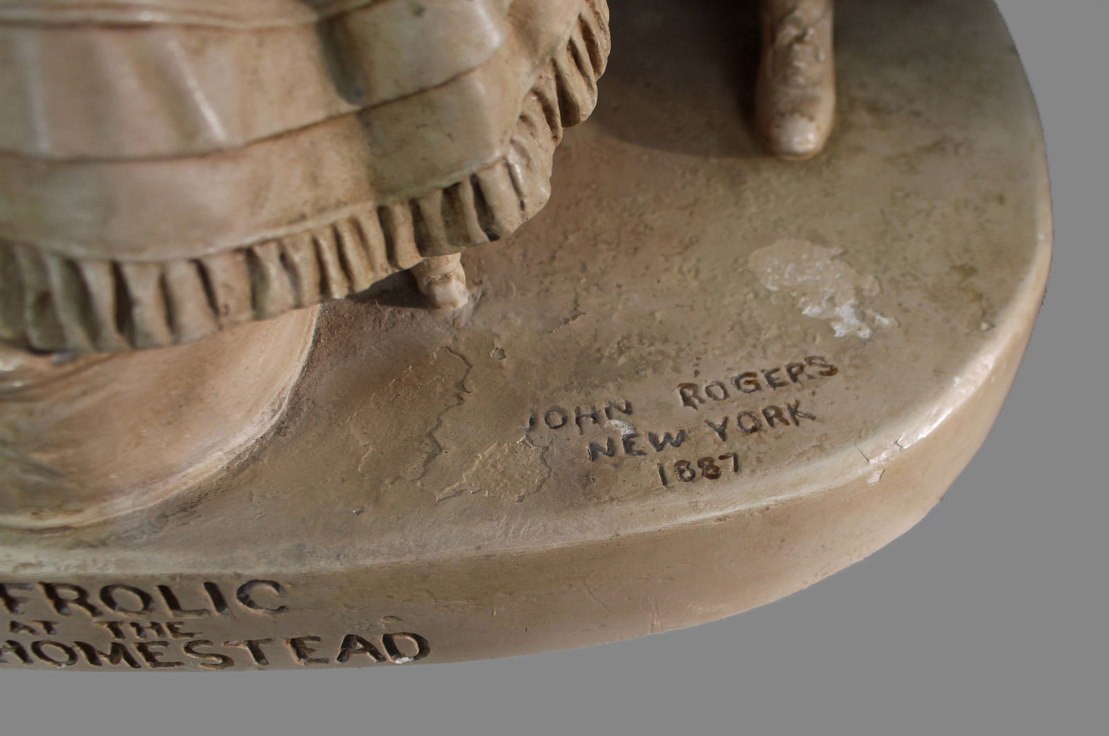 Large Painted Plaster Figural Sculpture by John Rogers - 12