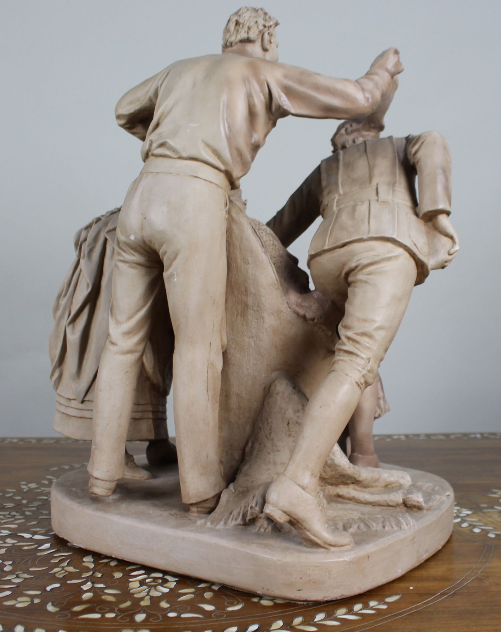 Large Painted Plaster Figural Sculpture by John Rogers - 4