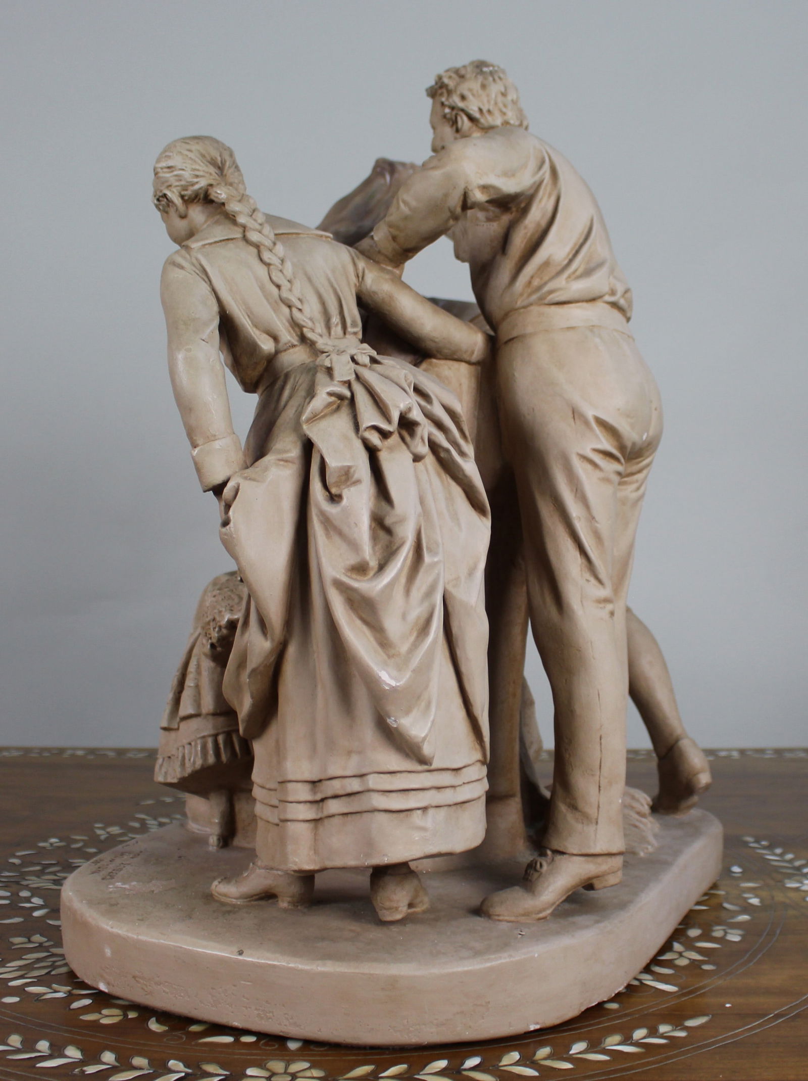 Large Painted Plaster Figural Sculpture by John Rogers - 6