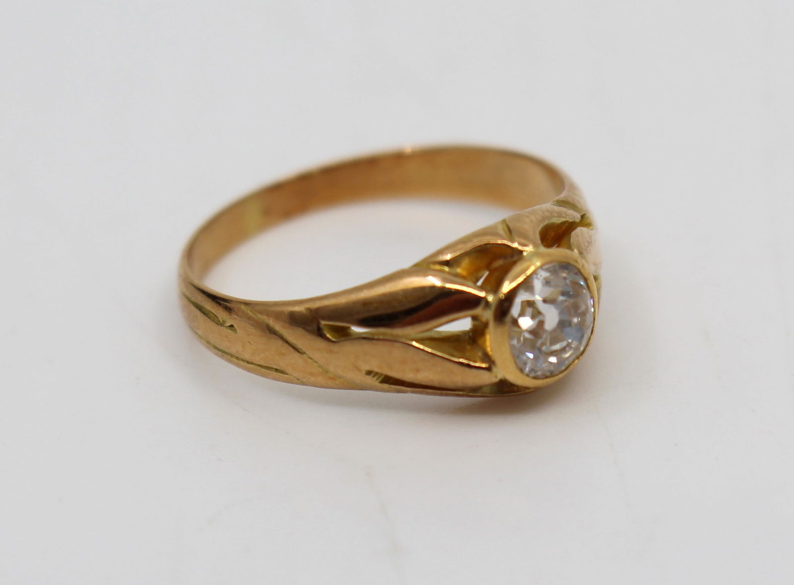 Antique Diamond Rose Gold Ring – Early 20th Century - 2