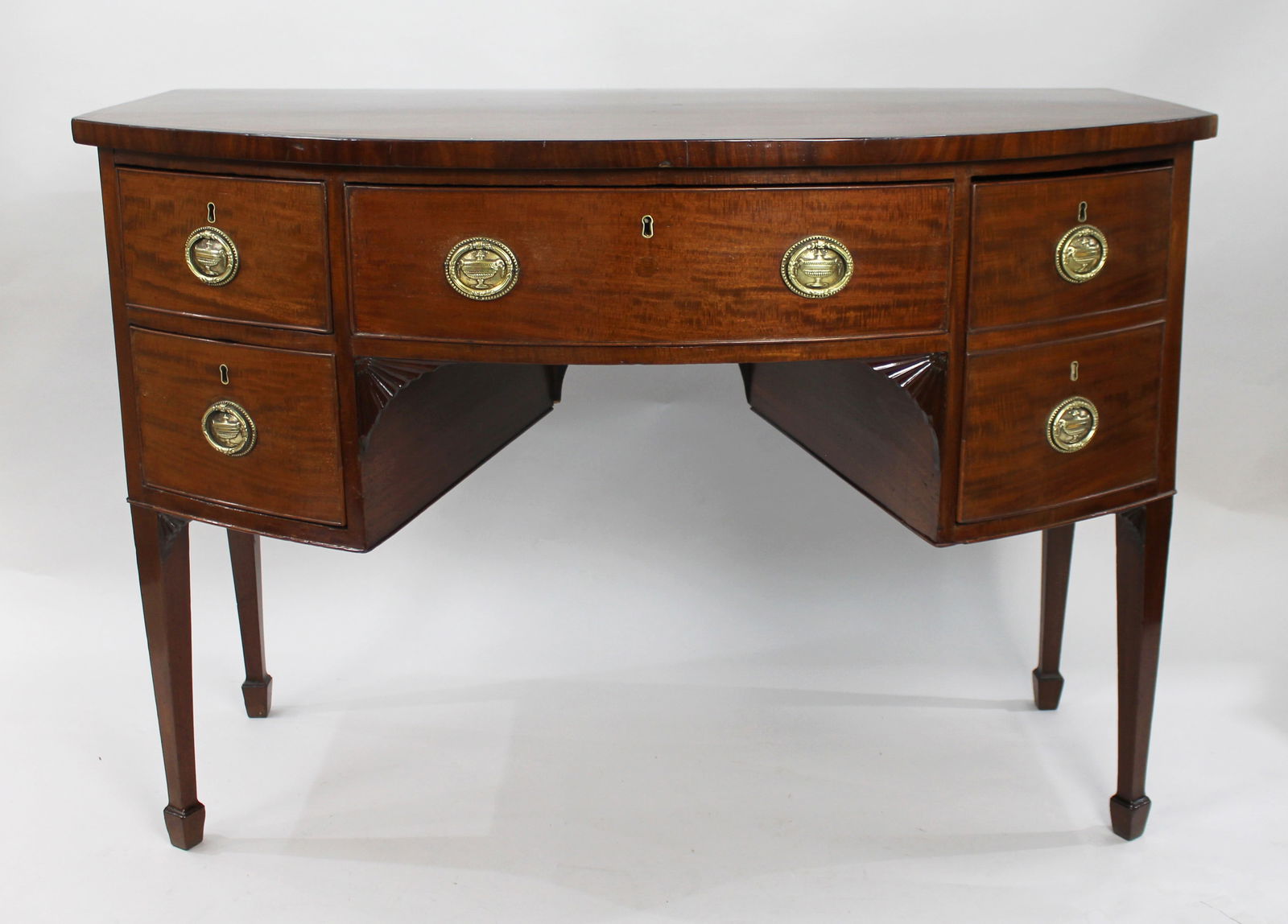 George III Mahogany Bow Fronted Serving Table - 2