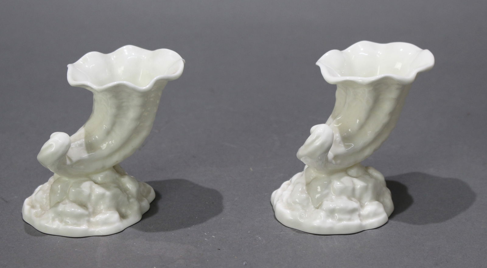 Pair of Royal Worcester Cornucopia Bud Vases 3212 1960 - 2