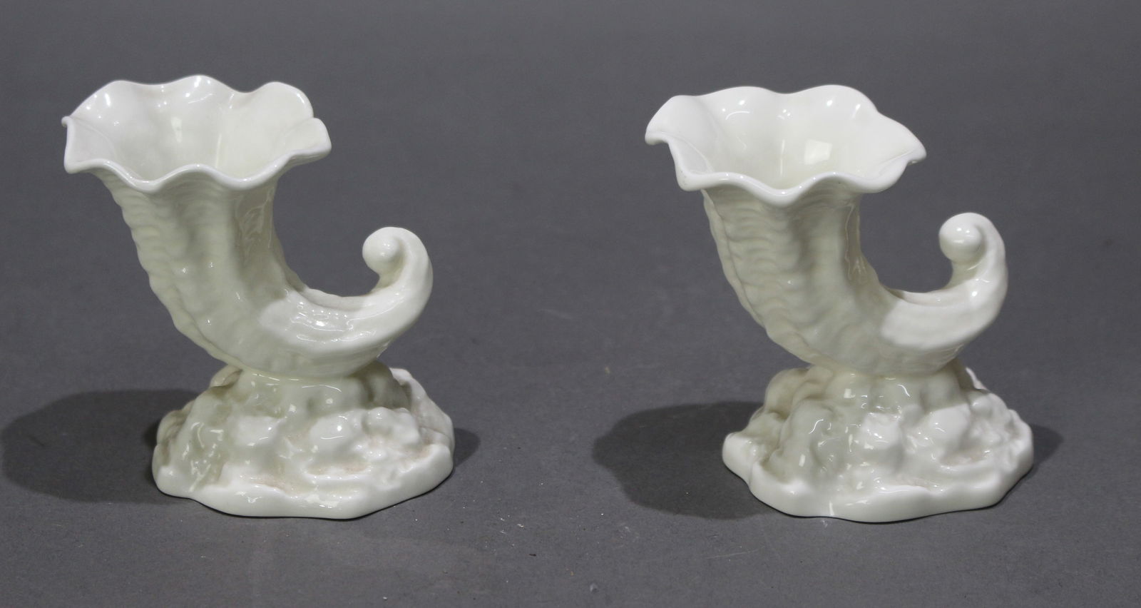 Pair of Royal Worcester Cornucopia Bud Vases 3212 1960 - 3