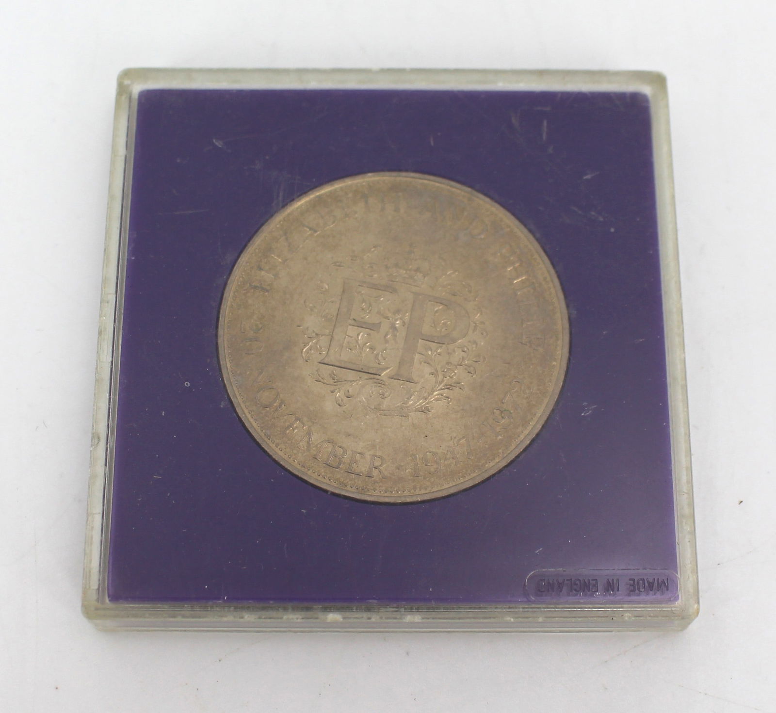 Silver Wedding Crown 1972 Cased - 2