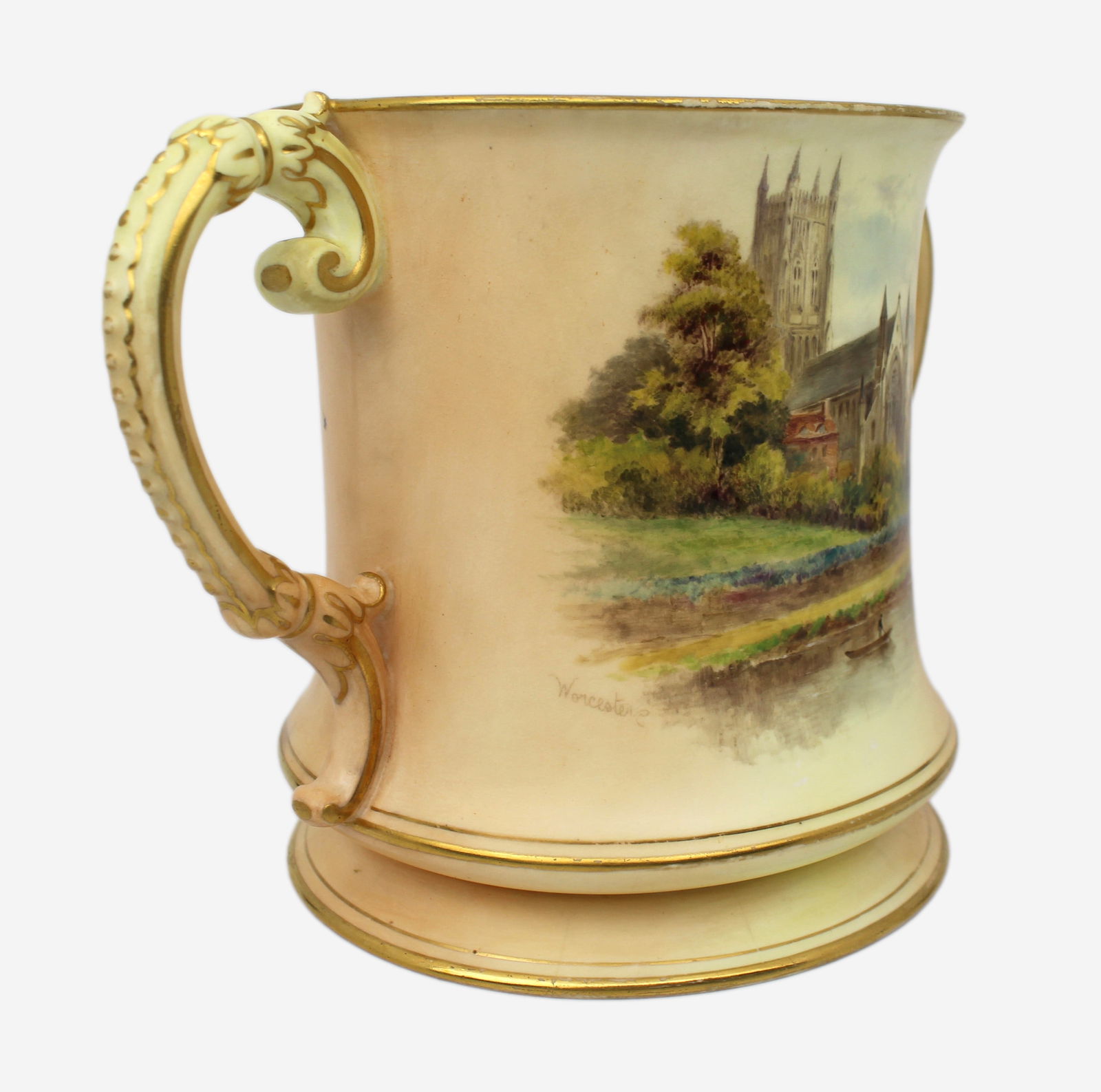 Large Royal Worcester Loving Cup Worcester Cathedral c.1902 - 11