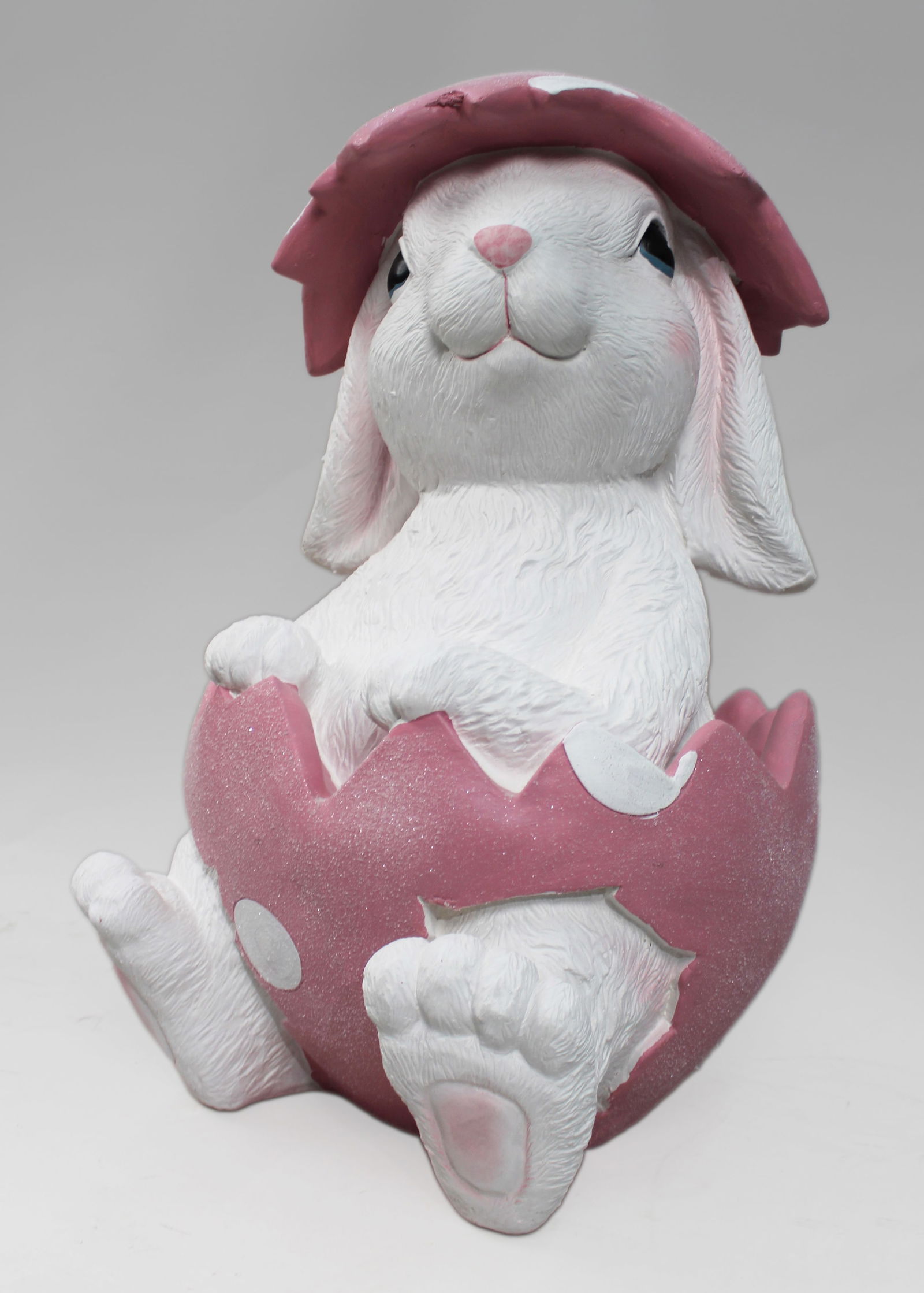 Hand Painted Decorative Easter Bunny Pink Egg - 2