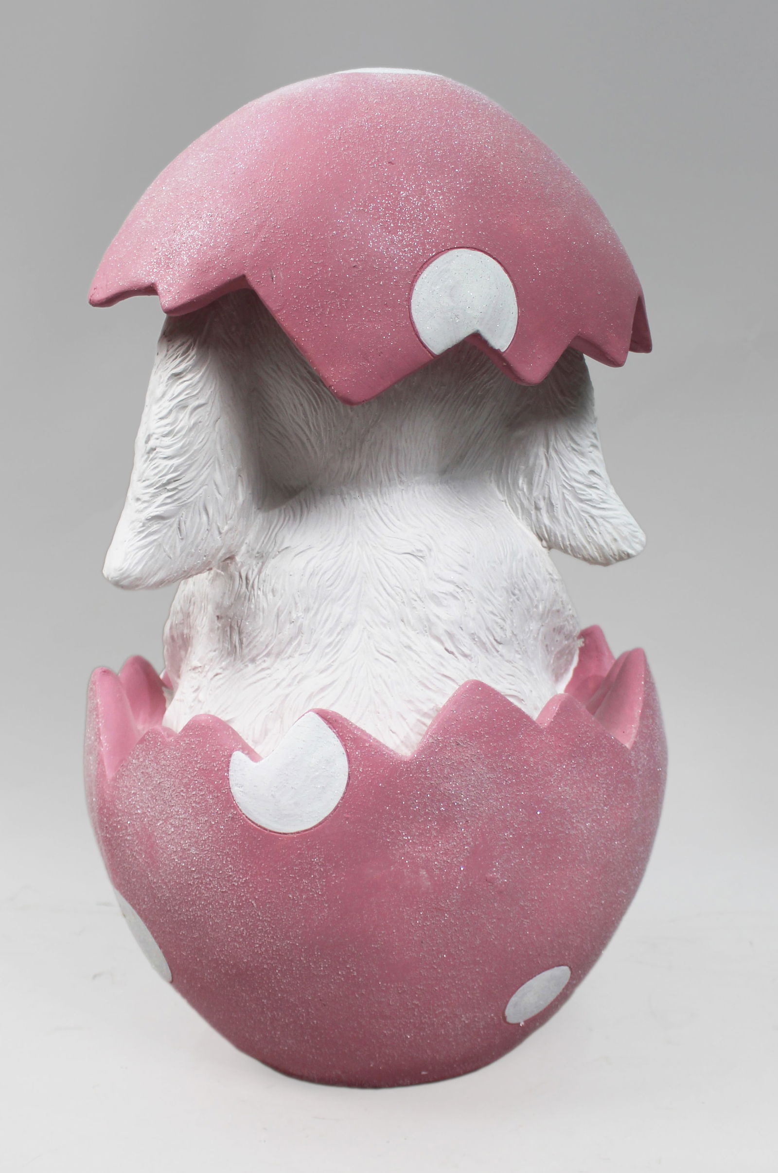 Hand Painted Decorative Easter Bunny Pink Egg - 3