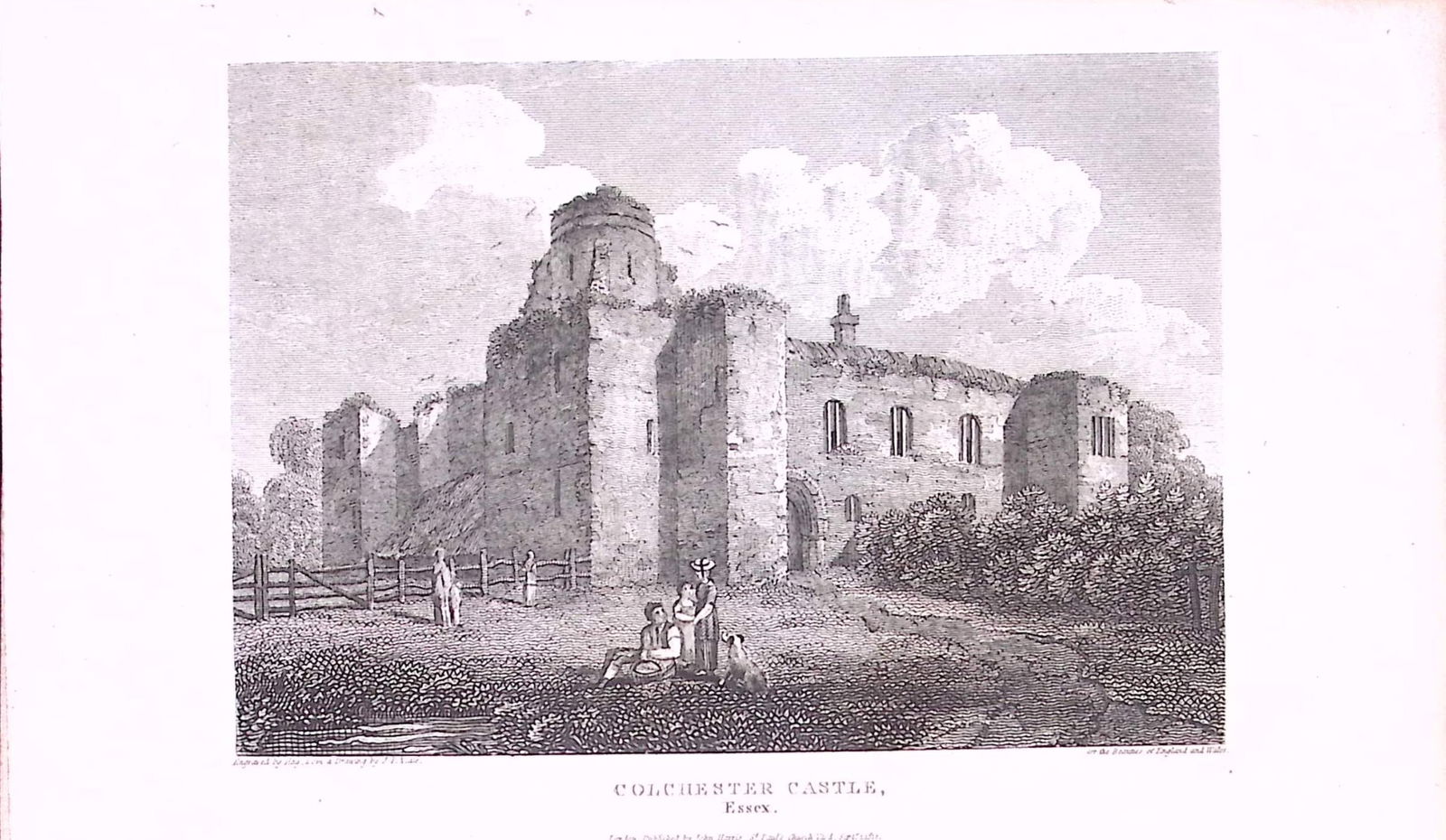 Essex Colchester Castle Antique 222 Years-Old Steel-Engraving-165: Title: Essex Colchester Castle Antique 222 Years-Old Steel-Engraving-165 Description: This Essex Georgian Antique Print Was Removed from a First Edition of. The Bea