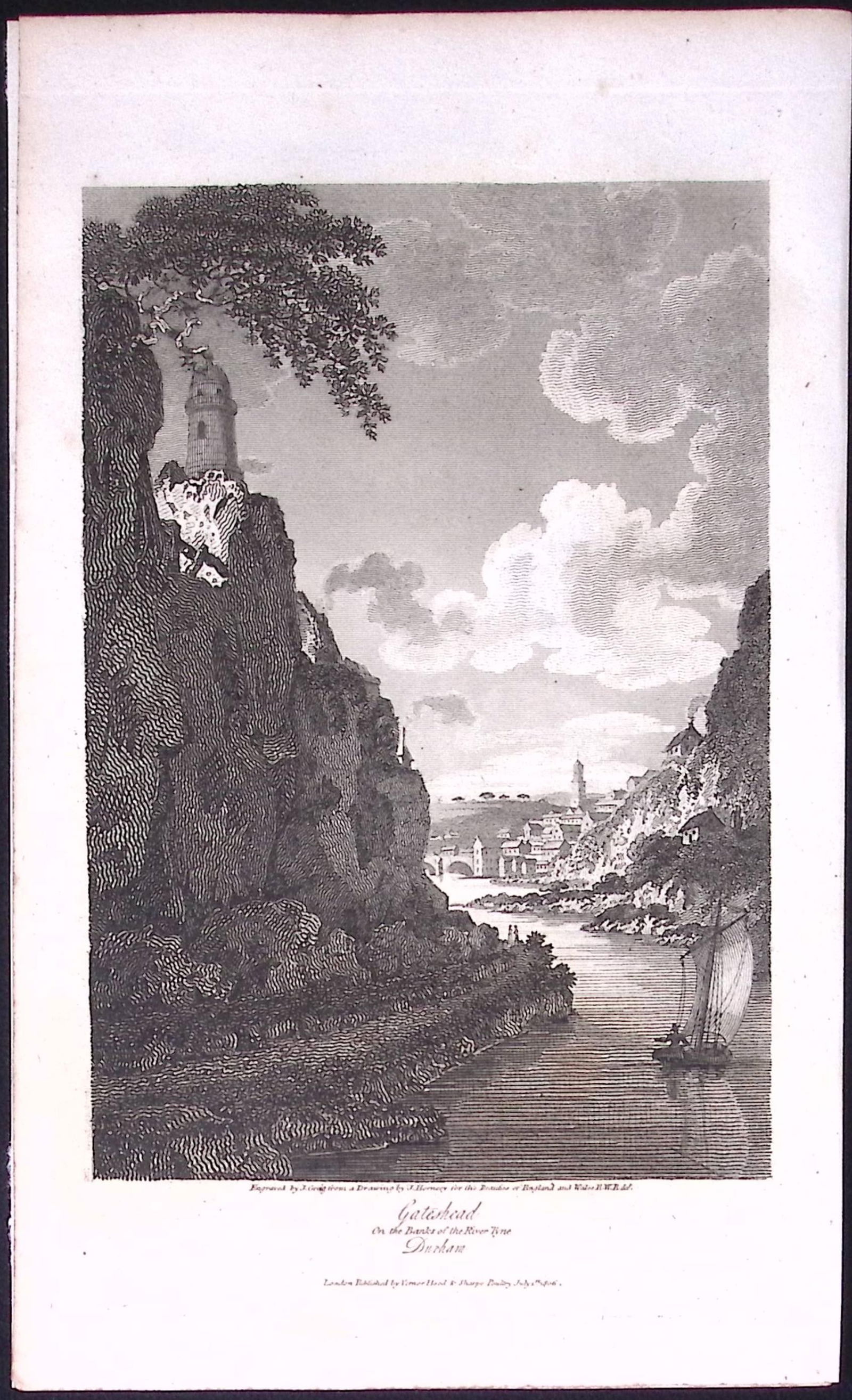 Durham Gateshead View from The River Tyne Antique 220 Years-Old Steel-Engraving-147: Title: Durham Gateshead View from The River Tyne Antique 220 Years-Old Steel-Engraving-147 Description: Durham Gateshead View from The River Tyne Antique 220 Years-Old Steel-Engraving-147 This