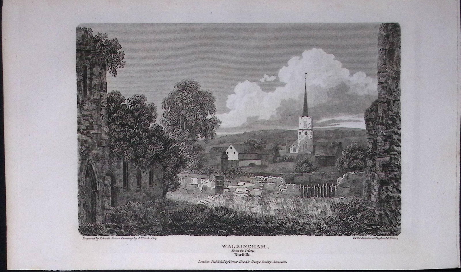Walsingham Norfolk Antique 216 Years-Old Georgian Steel-Engraving-432: Title: Walsingham Norfolk Antique 216 Years-Old Georgian Steel-Engraving-432 Description: This Georgian Antique Print Was Removed from a First Edition of. The Beauties of England and Wales