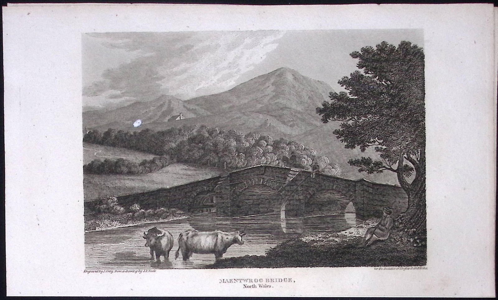 Maentwrog Bridge Wales Antique 213 Years-Old Georgian Steel-Engraving-207: Title: Maentwrog Bridge Wales Antique 213 Years-Old Georgian Steel-Engraving-207 Description: Maentwrog Bridge Wales Antique 213 Years-Old Georgian Steel-Engraving-207 <