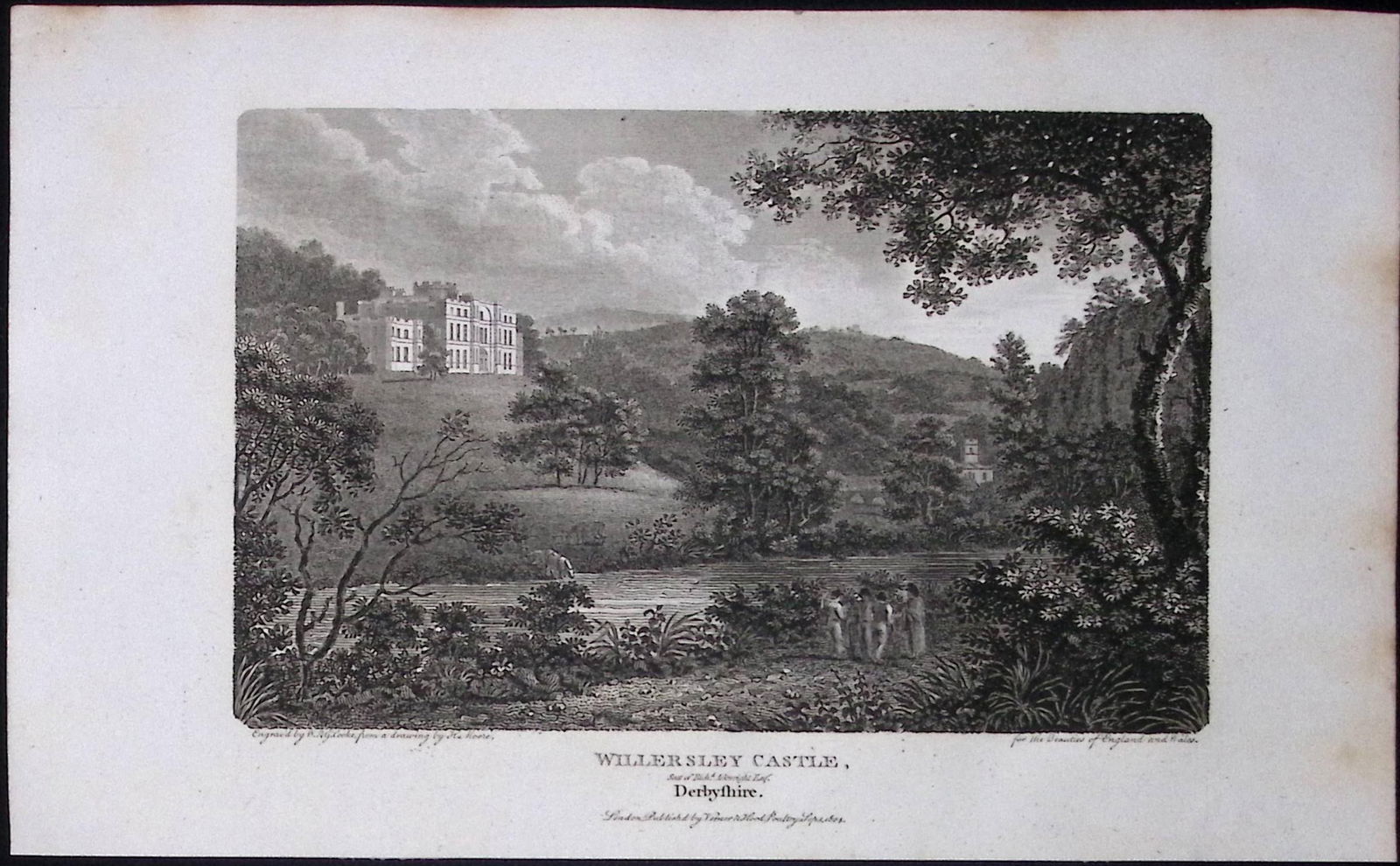 Willersley Castle Peak District Antique 223 Years-Old Georgian Steel-Engraving-296: Title: Willersley Castle Peak District Antique 223 Years-Old Georgian Steel-Engraving-296 Description: This Derbyshire Georgian Antique Print Was Removed from a First Edition of. The Beauties