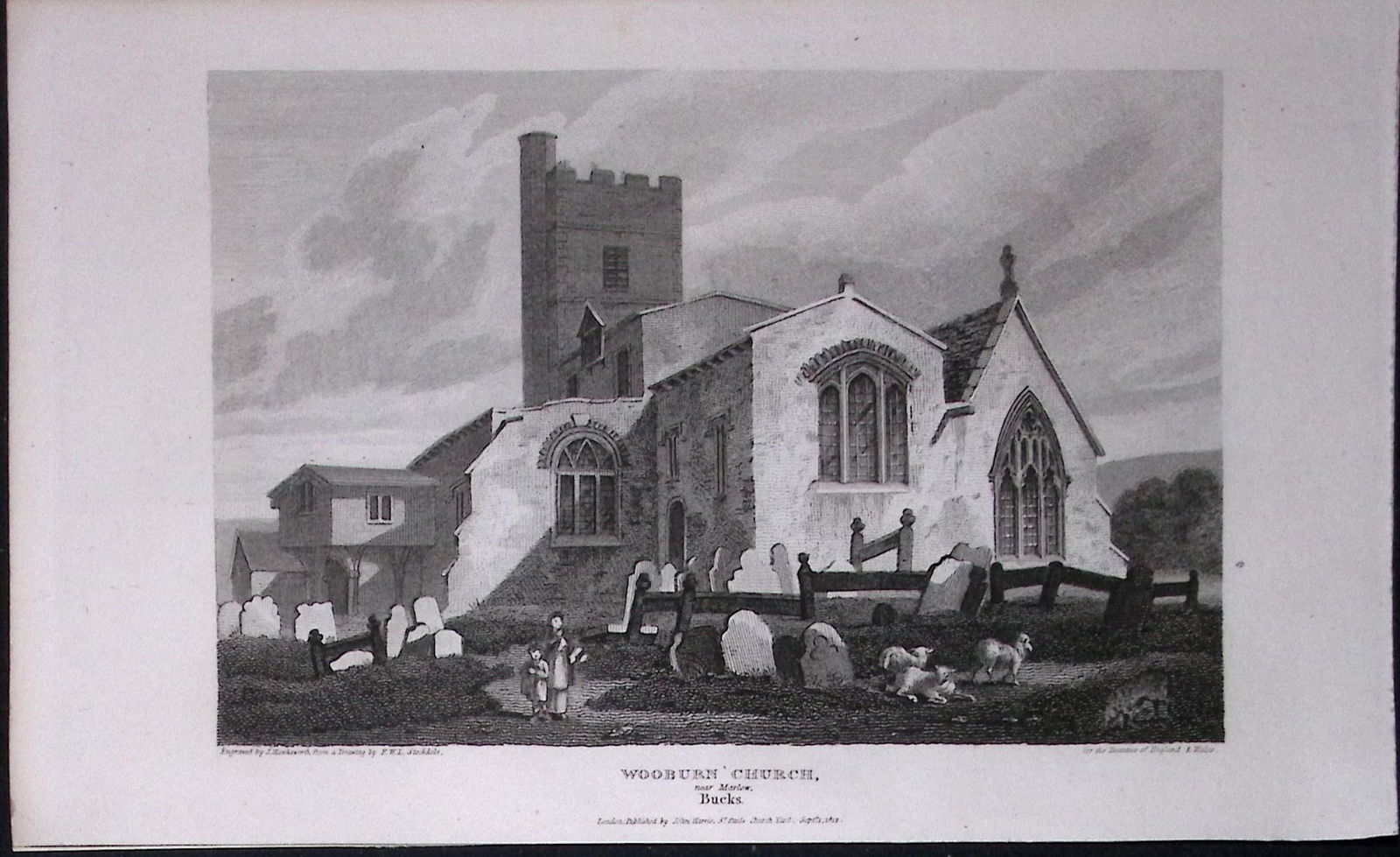 Woodburn Church Bucks Antique 225 Years-Old Georgian Steel-Engraving-418: Title: Woodburn Church Bucks Antique 225 Years-Old Georgian Steel-Engraving-418 Description: This Georgian Antique Print Was Removed from a First Edition of. The Beauties of England and Wales