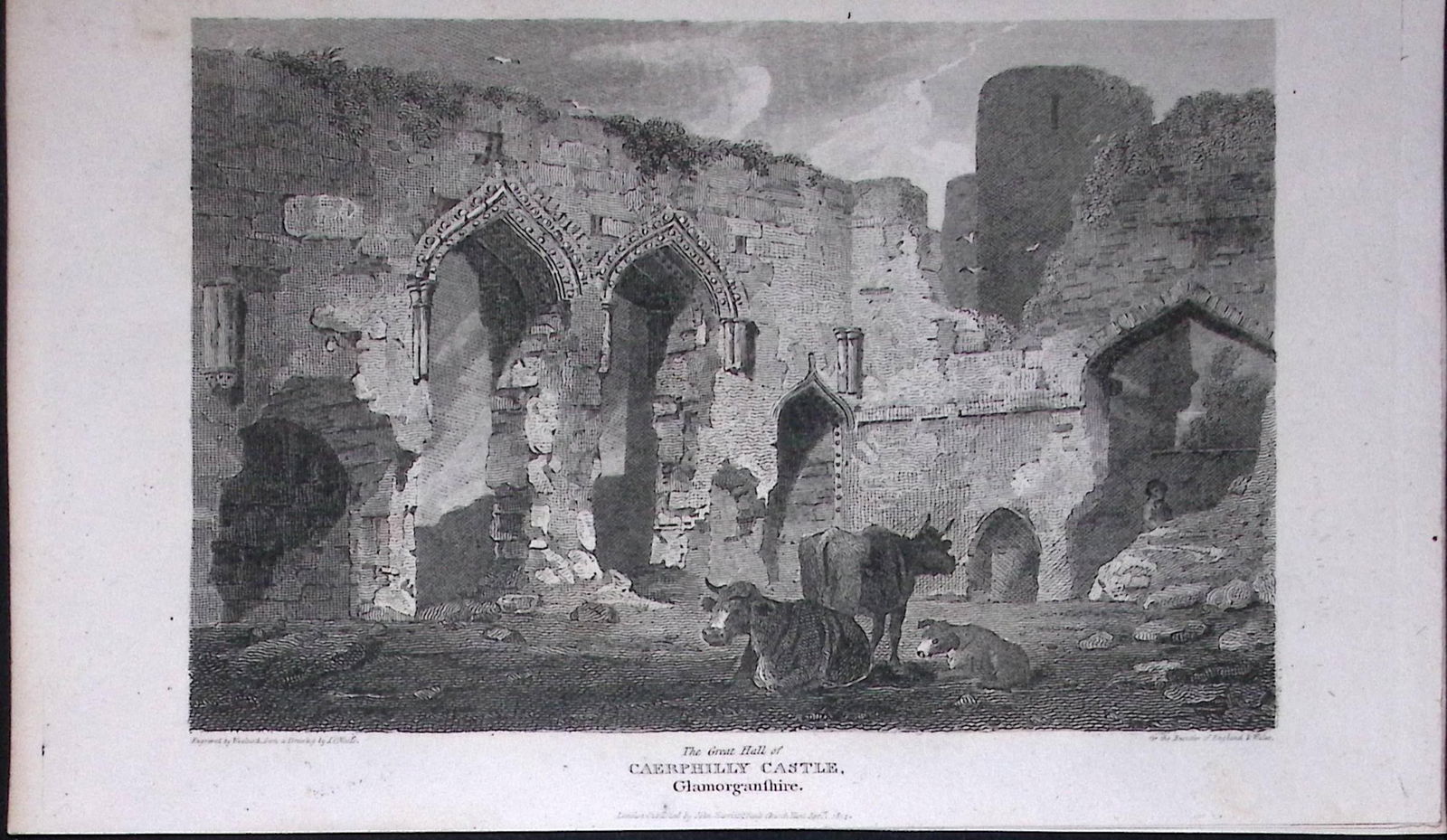 Caerphilly Castle Outer Hall Wales 211 Years-Old Georgian Steel-Engraving-468: Title: Caerphilly Castle Outer Hall Wales 211 Years-Old Georgian Steel-Engraving-468 Description: Caerphilly Castle Outer Hall Wales 211 Years-Old Georgian Steel-Engraving-468 This Wiltshire