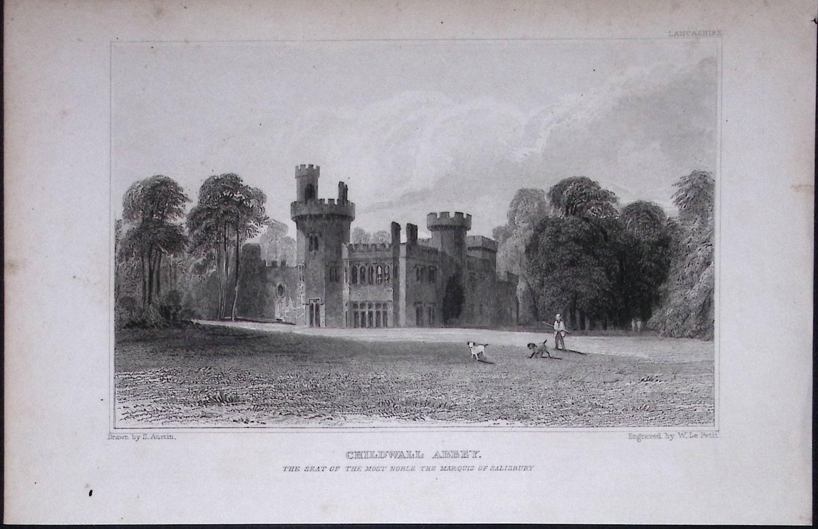 Liverpool Childwall Abbey Antique 195 Years-Old Steel-Engraving-56.: Title: Liverpool Childwall Abbey Antique 195 Years-Old Steel-Engraving-56. Description: Liverpool Childwall Abbey Antique 195 Years-Old Steel-Engraving-56. This Antique Steel Engraving Was