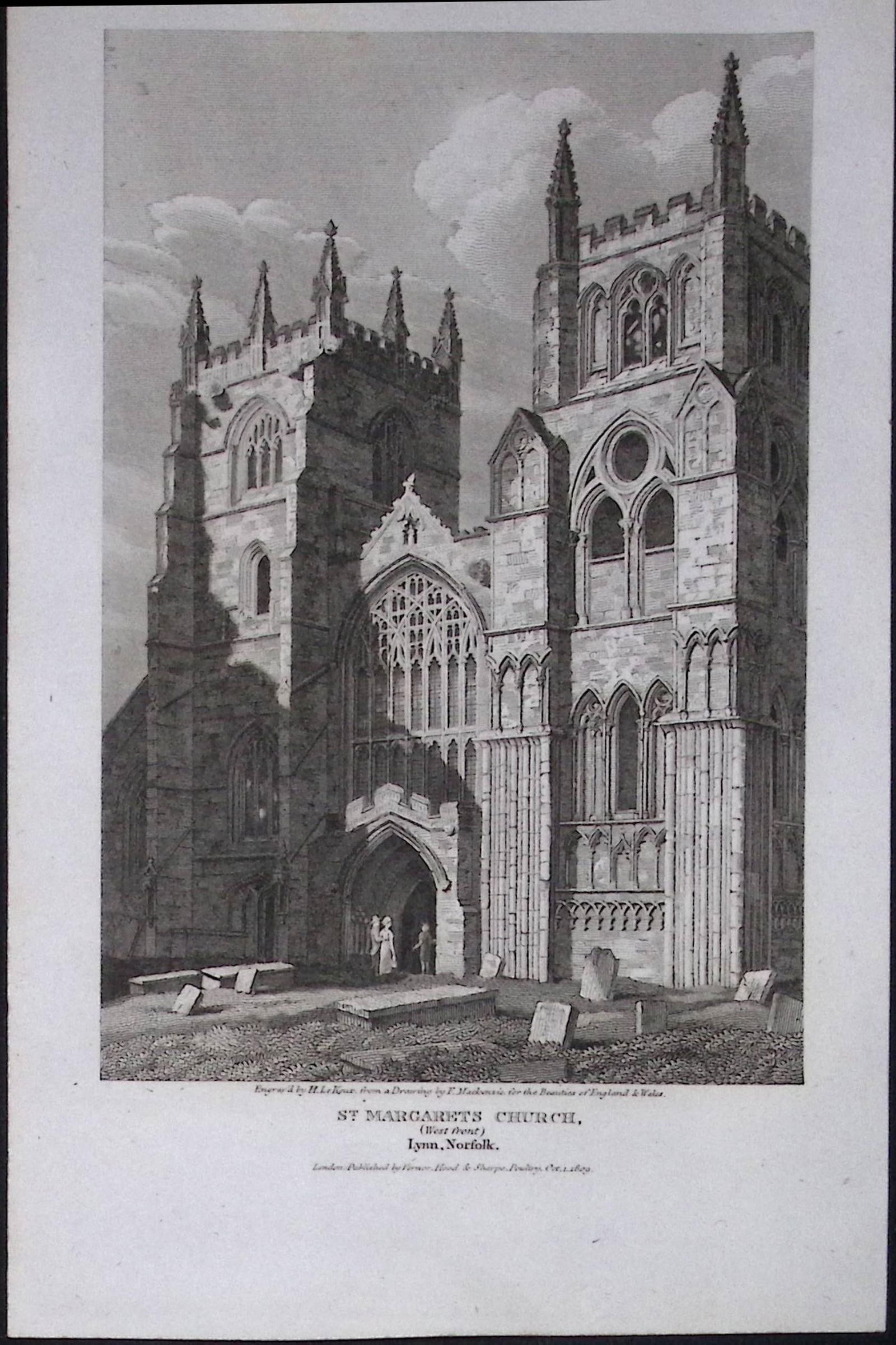 Kings Lynn St Margarets Church Antique 216 Years-Old Georgian Steel-Engraving-428: Title: Kings Lynn St Margarets Church Antique 216 Years-Old Georgian Steel-Engraving-428 Description: This Georgian Antique Print Was Removed from a First Edition of.
