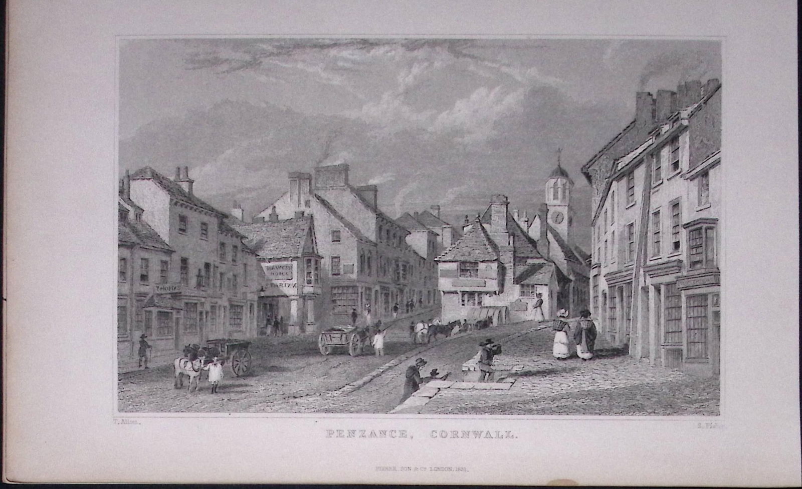 Cornwall Penzance Town Antique 193 Years-Old Steel-Engraving-22: Title: Cornwall Penzance Town Antique 193 Years-Old Steel-Engraving-22 Description: Cornwall Penzance Town Antique 193 Years-Old Steel-Engraving-22 This Antique Ste