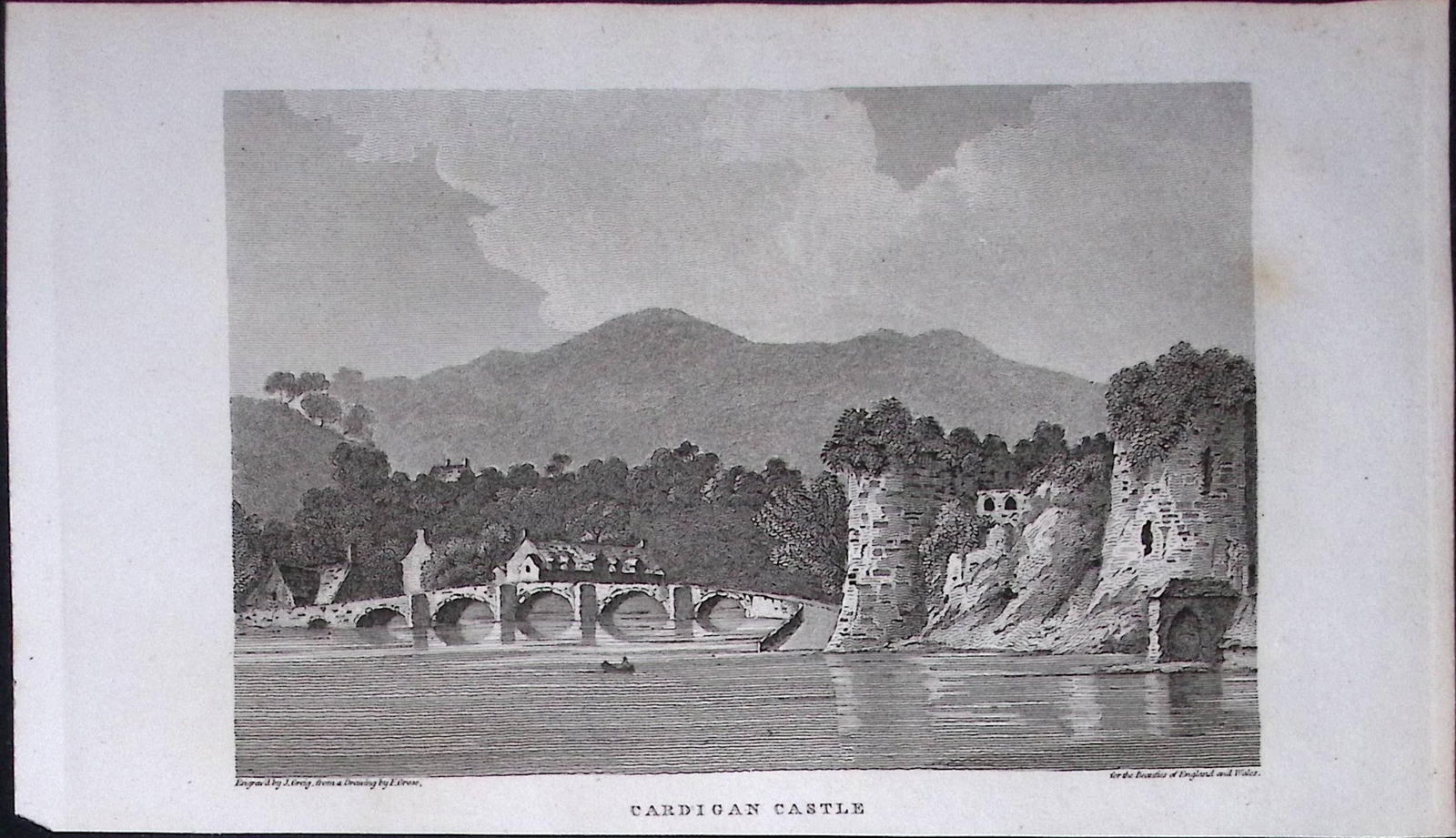 Cardigan Castle Wales Antique 211 Years-Old Georgian Steel-Engraving-470: Title: Cardigan Castle Wales Antique 211 Years-Old Georgian Steel-Engraving-470 Description: Cardigan Castle Wales Antique 211 Years-Old Georgian Steel-Engraving-470 This Welsh Georgian Antique