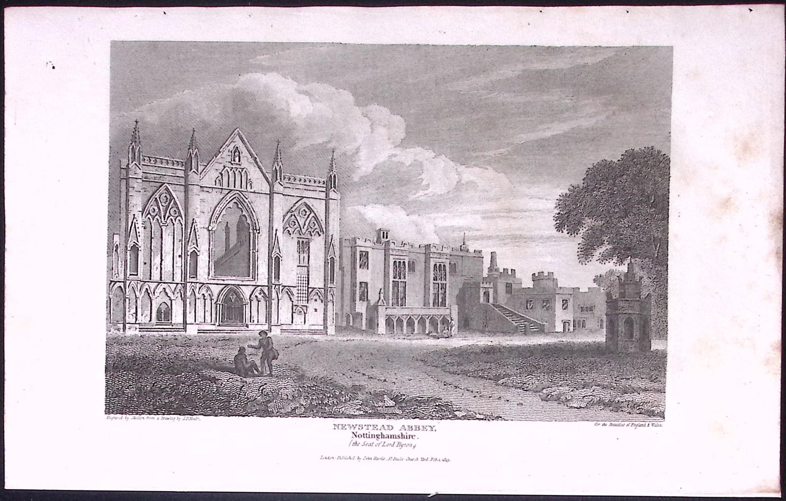 Nottinghamshire Newstead Abbey 212 Years-Old Steel-Engraving-161: Title: Nottinghamshire Newstead Abbey 212 Years-Old Steel-Engraving-161 Description: This Nottinghamshire Georgian Antique Print Was Removed from a First Edition of.