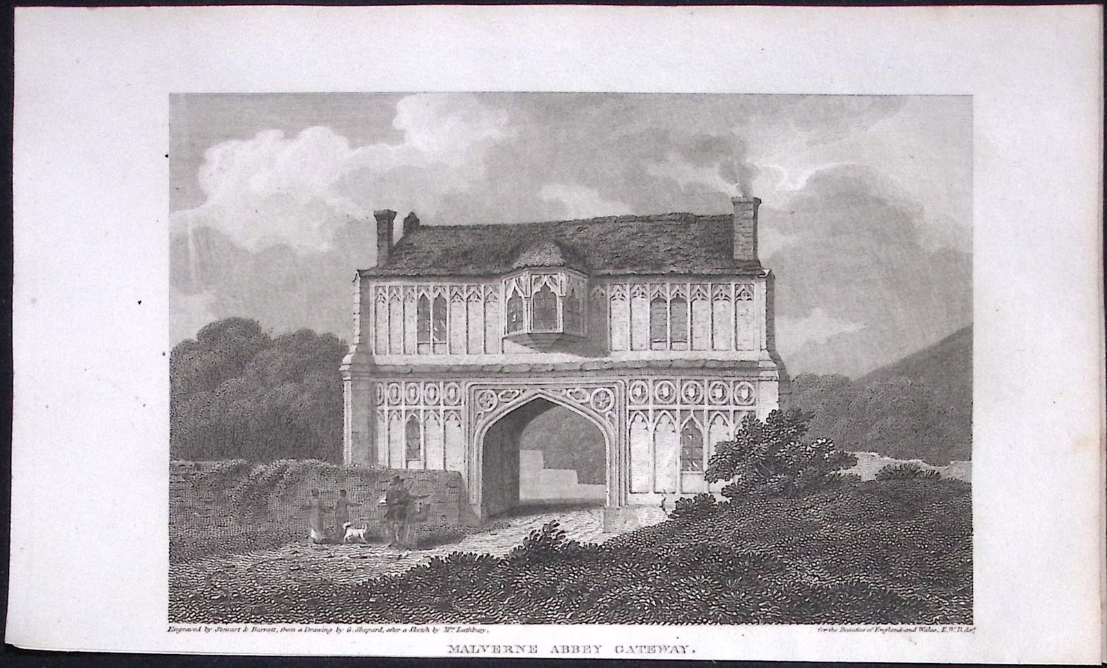 Malverne Abbey Gateway Worcester Antique 212 Years-Old Georgian Steel-Engraving-409: Title: Malverne Abbey Gateway Worcester Antique 212 Years-Old Georgian Steel-Engraving-409 Description: This Worcester Georgian Antique Print Was Removed from a First Edition of.