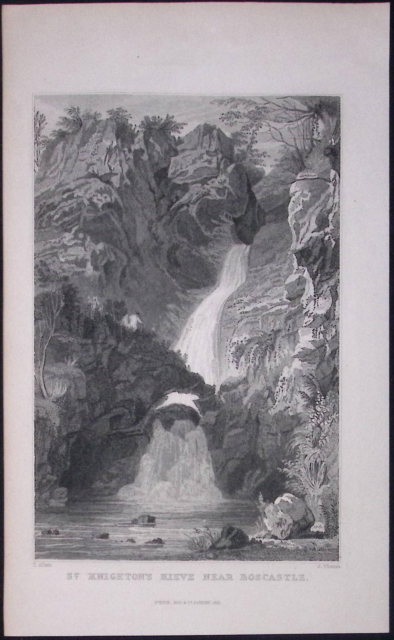 Cornwall Boscastle St Knighton’s Kieve Antique 193 Years-Old Steel-Engraving-27 (1 of 2)