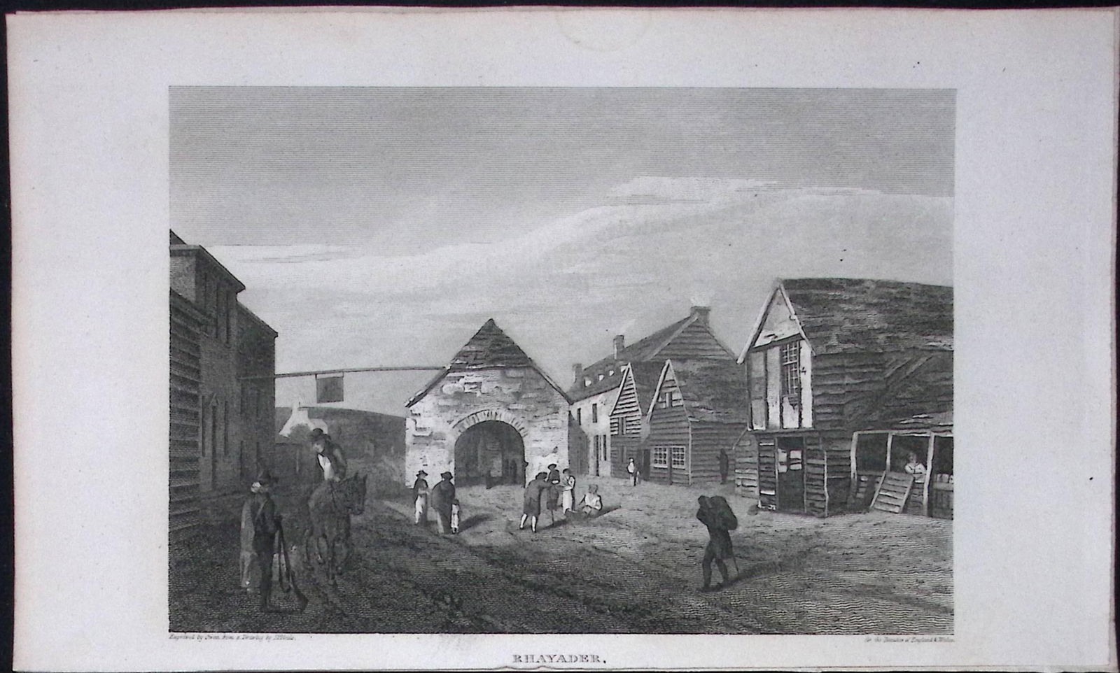 Rhayader Powys Wales Antique 211 Years-Old Georgian Steel-Engraving-490 (1 of 2)
