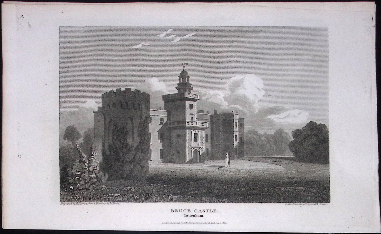 London Tottenham Bruce Castle Antique 200 Years-Old Steel-Engraving-98: Title: London Tottenham Bruce Castle Antique 200 Years-Old Steel-Engraving-98 Description: This London Georgian Antique Print Was Removed from a First Edition of. The Beauties of England and