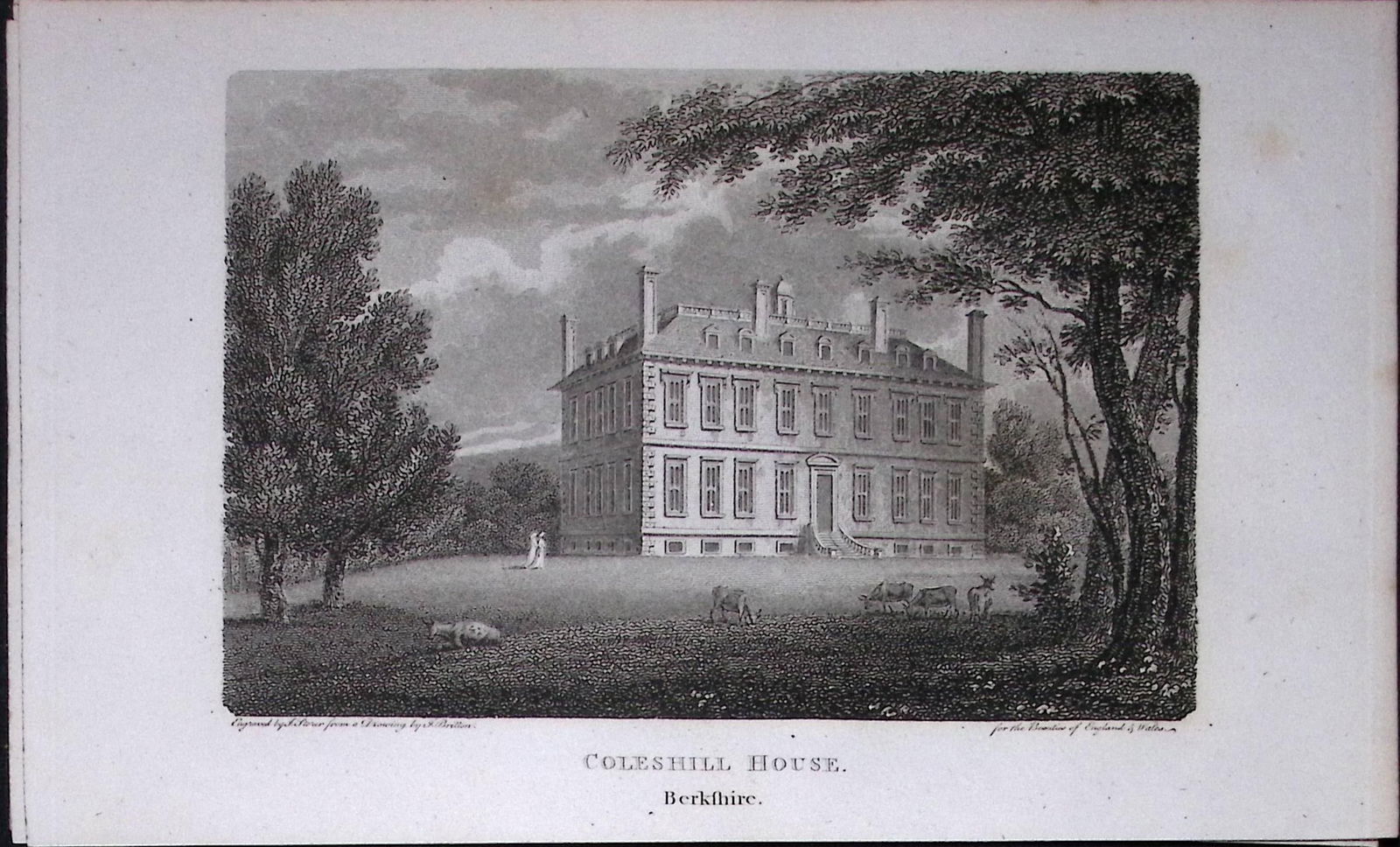 Colesmill House Berkshire Antique 226 Years-Old Georgian Steel-Engraving-439: Title: Colesmill House Berkshire Antique 226 Years-Old Georgian Steel-Engraving-439 Description: This Georgian Antique Print Was Removed from a First Edition of. The Beauties of England and