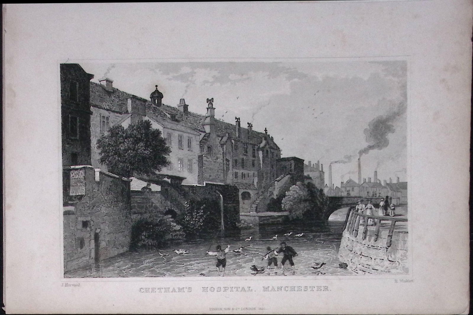 Manchester Chetham’s Hospital Antique 195 Years-Old Steel-Engraving-33: Title: Manchester Chetham’s Hospital Antique 195 Years-Old Steel-Engraving-33 Description: This Lancashire Georgian Antique Print Was Removed from a First Edition of. The Beauties of