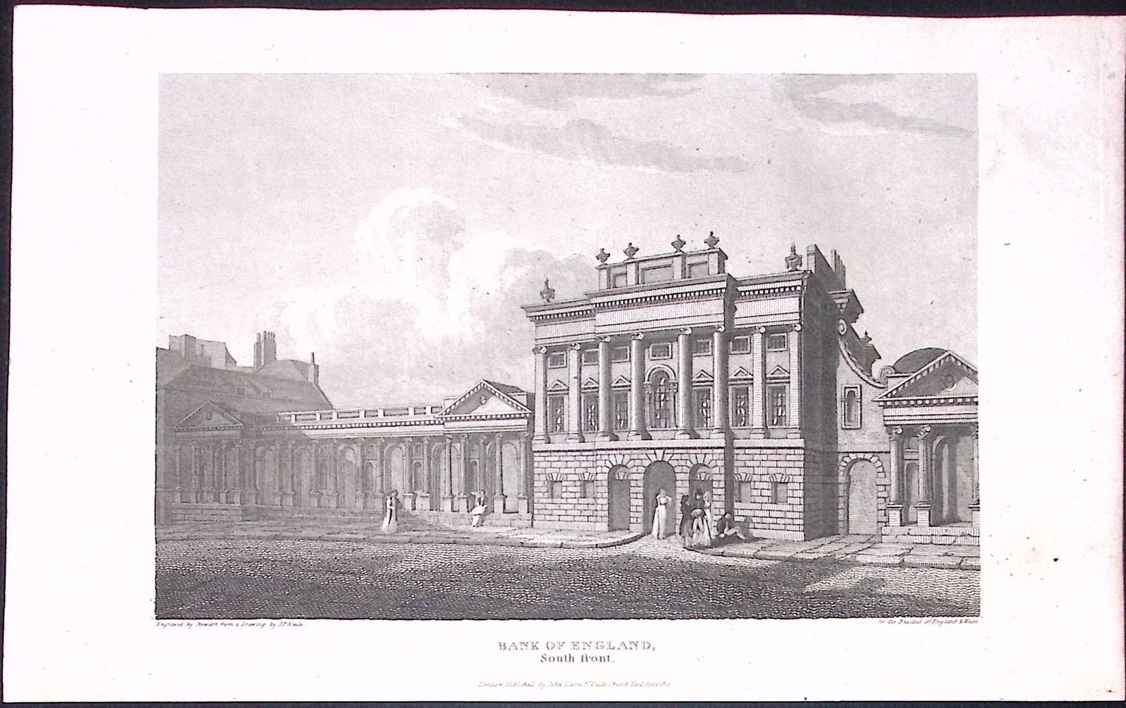 Bank of England City of London Antique 200 Years-Old Steel-Engraving-274 (1 of 2)
