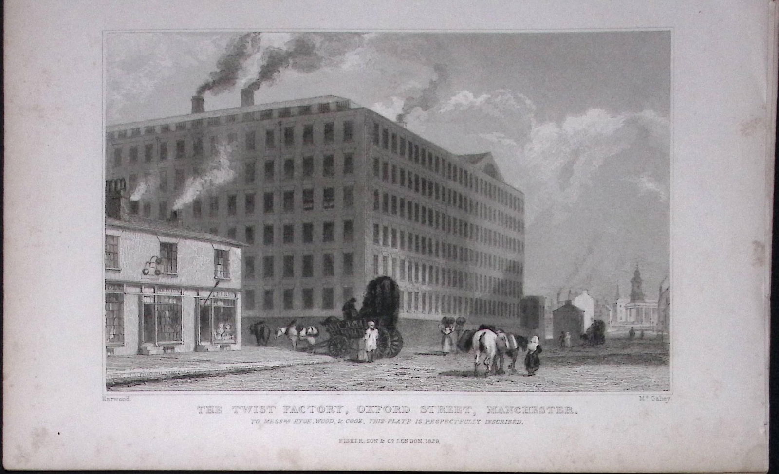 Manchester Oxford Street Antique 195 Years-Old Steel-Engraving-45: Title: Manchester Oxford Street Antique 195 Years-Old Steel-Engraving-45 Description: This Antique Steel Engraving Was Removed from a 195-Year-Old Edition of. Lanca
