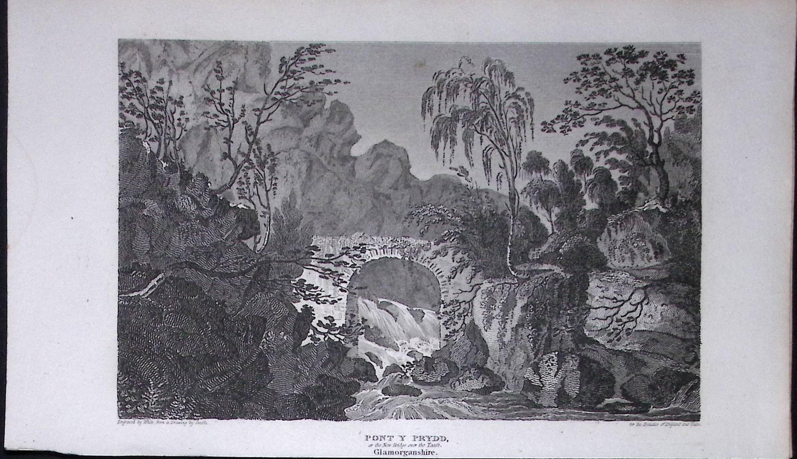 Pont Y Prydd Wales Antique 211 Years-Old Georgian Steel-Engraving-478: Title: Pont Y Prydd Wales Antique 211 Years-Old Georgian Steel-Engraving-478 Description: Pont Y Prydd Wales Antique 211 Years-Old Georgian Steel-Engraving-478 This