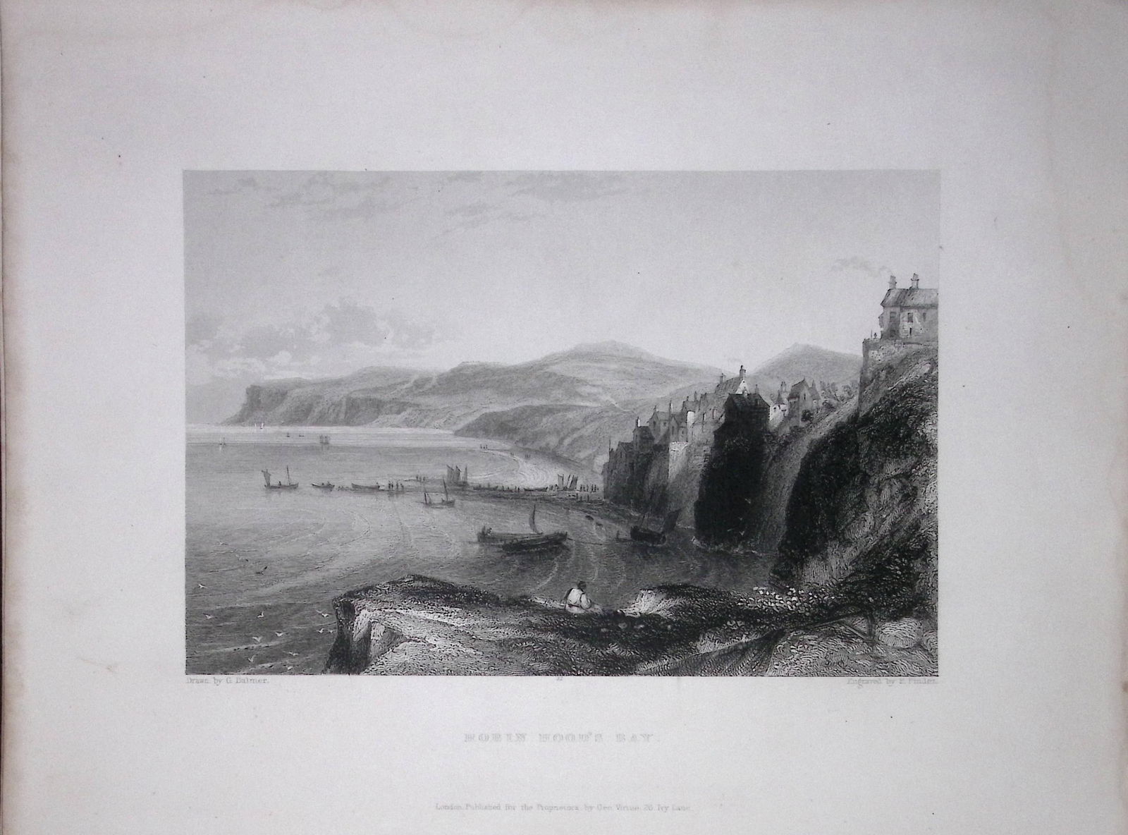 Robin Hoods Bay Yorkshire WH Bartlett 1842 Antique Steel Engraving-218: Title: Robin Hoods Bay Yorkshire WH Bartlett 1842 Antique Steel Engraving-218 Description: Robin Hoods Bay Yorkshire WH Bartlett 1842 Antique Steel Engraving-218 This Steel Engraved Print Has