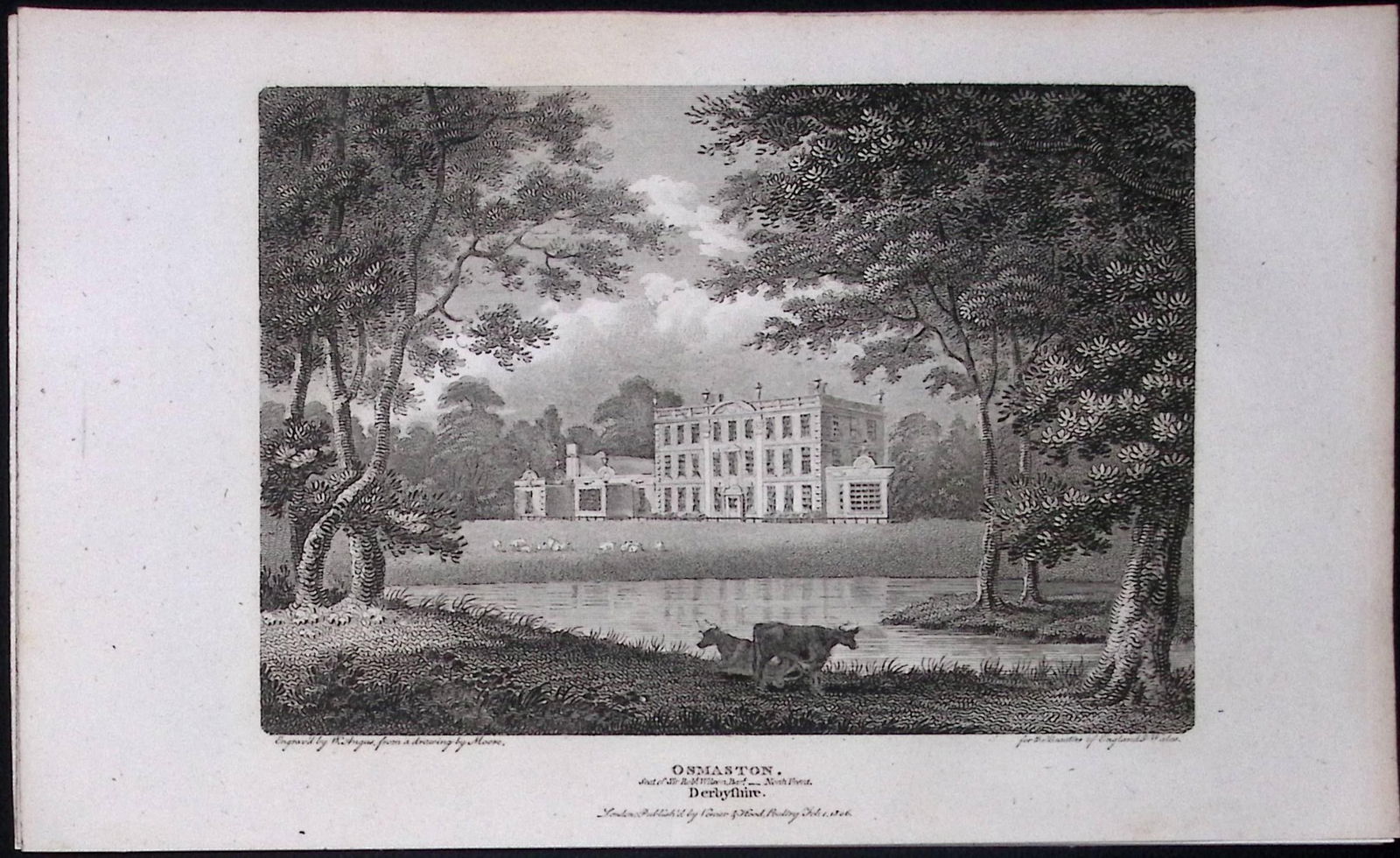 Osmaston Derbyshire Antique 223 Years-Old Georgian Steel-Engraving-299: Title: Osmaston Derbyshire Antique 223 Years-Old Georgian Steel-Engraving-299 Description: This Derbyshire Georgian Antique Print Was Removed from a First Edition of. The Beauties of England