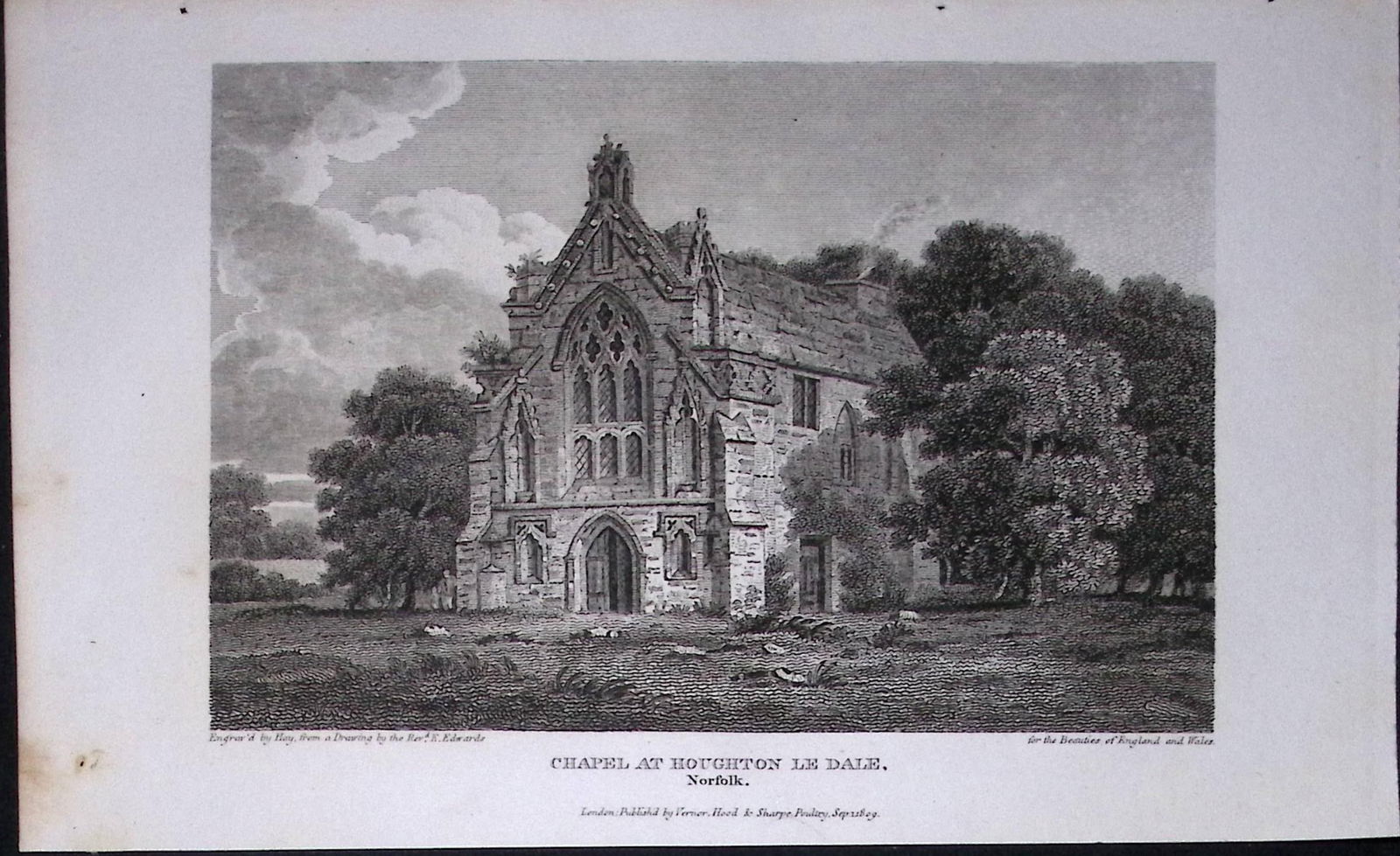 Houghton Le Dale Norfolk Antique 216 Years-Old Georgian Steel-Engraving-435: Title: Houghton Le Dale Norfolk Antique 216 Years-Old Georgian Steel-Engraving-435 Description: This Georgian Antique Print Was Removed from a First Edition of. The
