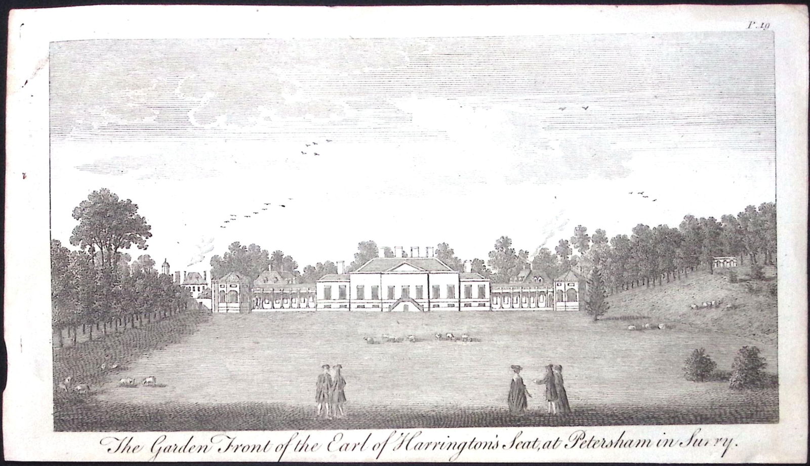 Surrey Petersham House Rare Georgian Copper Antique 1776 Engraving-155.: Title: Surrey Petersham House Rare Georgian Copper Antique 1776 Engraving-155. Description: This Nearly 250-Year-Old Antique Piece Was Removed from an Edition of. A New Displa