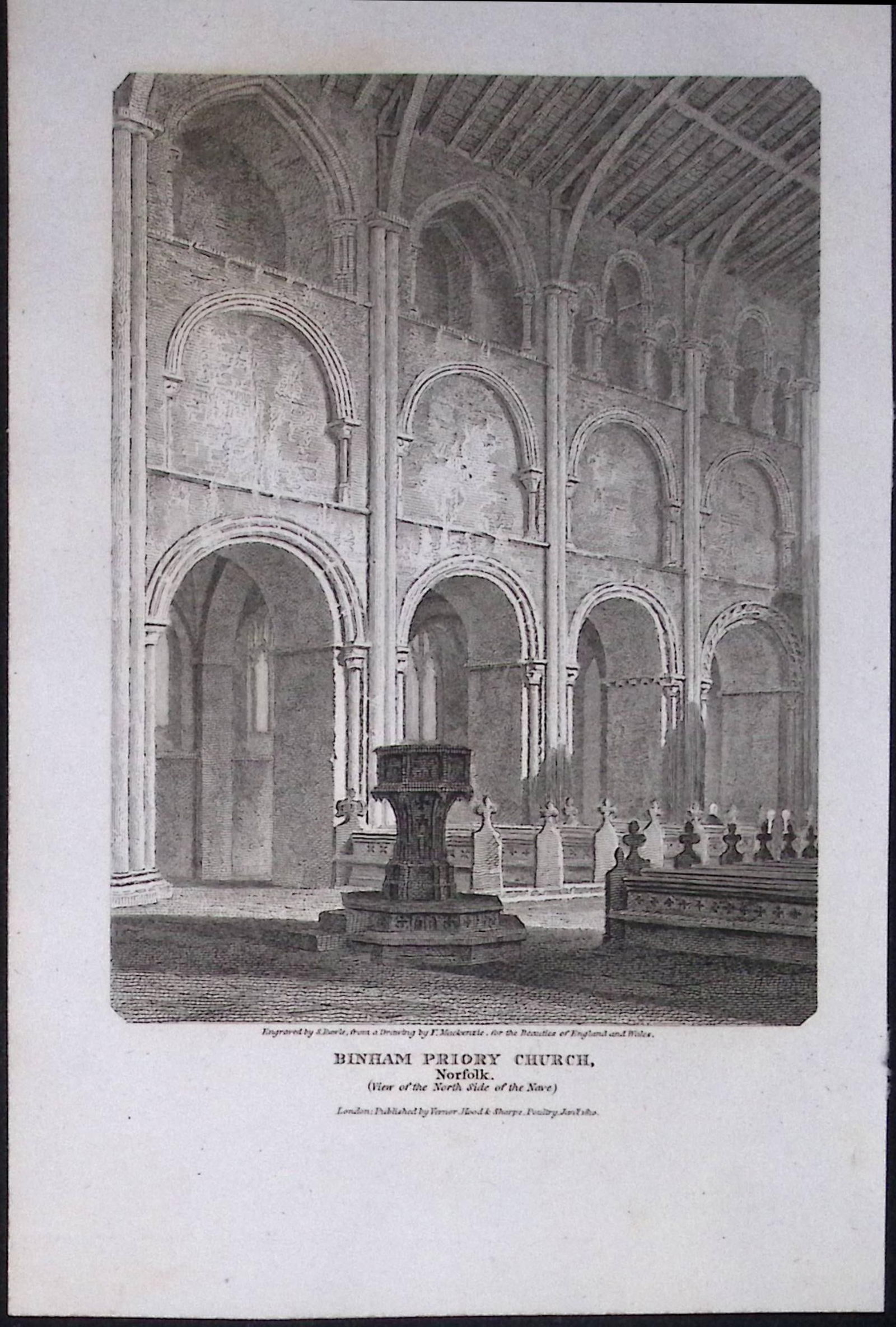 Binham Priory Church Norfolk Antique 216 Years-Old Georgian Steel-Engraving-433: Title: Binham Priory Church Norfolk Antique 216 Years-Old Georgian Steel-Engraving-433 Description: This Georgian Antique Print Was Removed from a First Edition of.