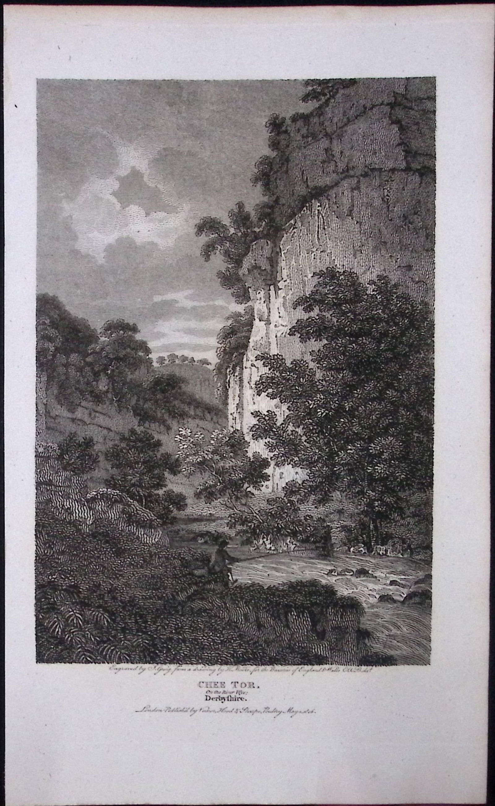 Chee Tor Peak District Antique 223 Years-Old Georgian Steel-Engraving-285: Title: Chee Tor Peak District Antique 223 Years-Old Georgian Steel-Engraving-285 Description: This Derbyshire Georgian Antique Print Was Removed from a First Edition of. The Beauties of England