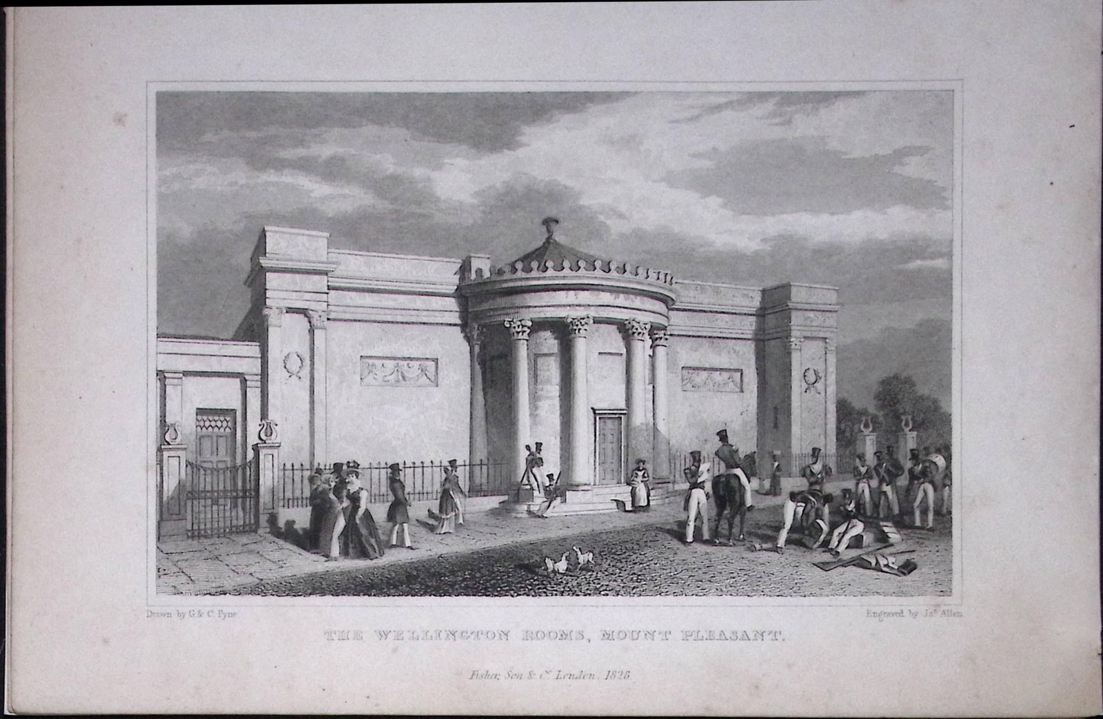 Liverpool Wellington Rooms Mt Pleasant Antique 195 Years-Old Steel-Engraving-53 (1 of 2)