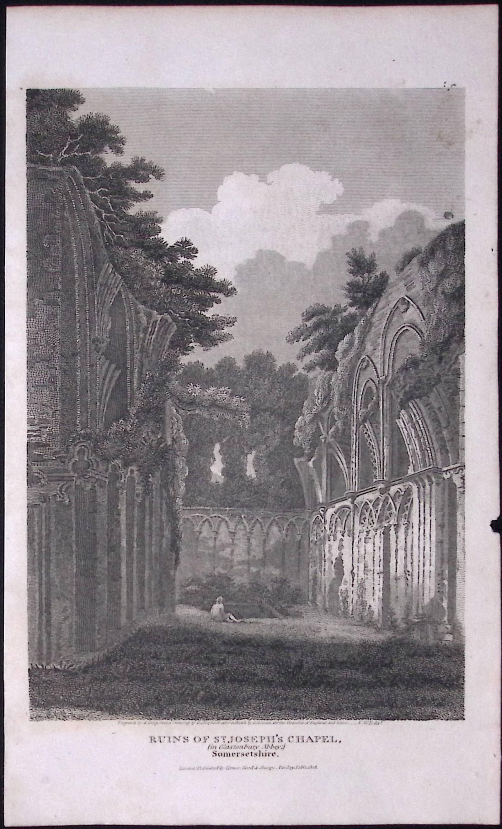 St Josephs Chapel Glastonbury Somerset Antique 212 Years-Old Georgian Steel-Engraving-174: Title: St Josephs Chapel Glastonbury Somerset Antique 212 Years-Old Georgian Steel-Engraving-174 Description: This Somerset Georgian Antique Print Was Removed from a First Edition of