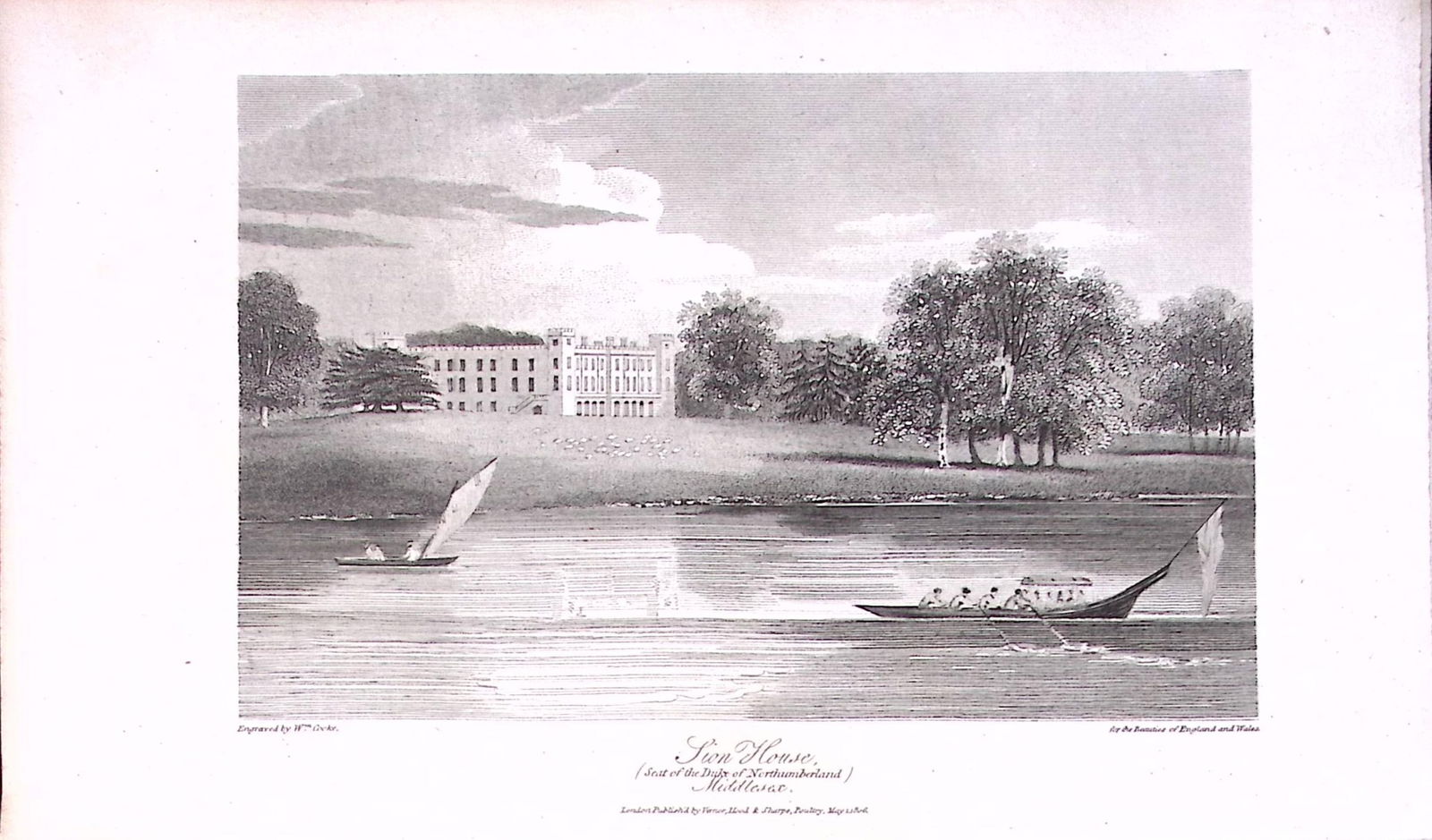 Syon House Hounslow London Antique 200 Years-Old Steel-Engraving-258: Title: Syon House Hounslow London Antique 200 Years-Old Steel-Engraving-258 Description: This London Georgian Antique Print Was Removed from a First Edition of. The