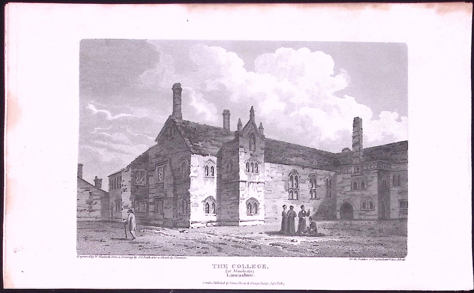 Manchester Lancashire The College Antique 218 Years-Old Steel-Engraving-12: Title: Manchester Lancashire The College Antique 218 Years-Old Steel-Engraving-12 Description: This Lancashire Georgian Antique Print Was Removed from a First Edition of. The Beauties of