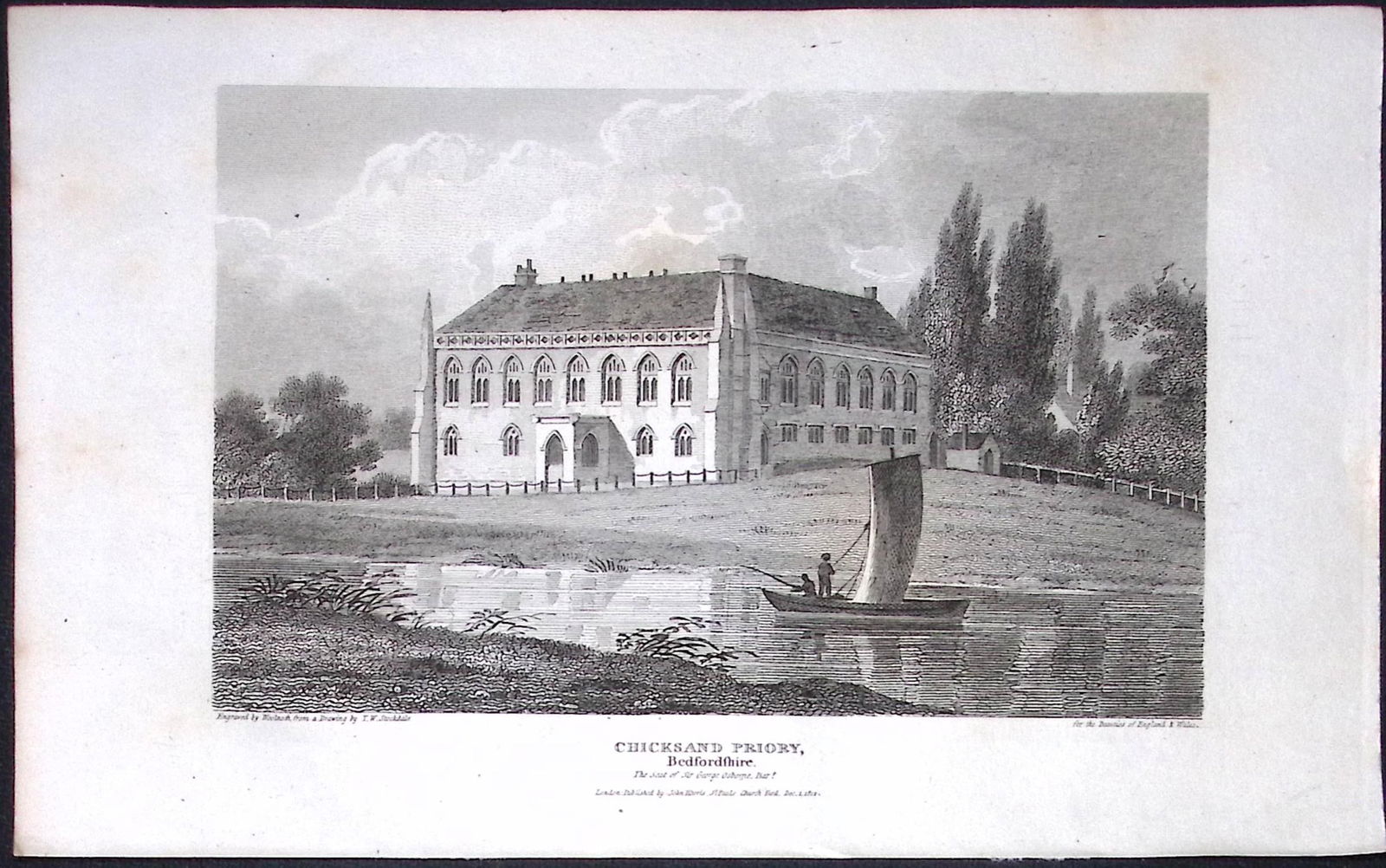 Chicksand Priory Bedfordshire Antique 225 Years-Old Georgian Steel-Engraving-414: Title: Chicksand Priory Bedfordshire Antique 225 Years-Old Georgian Steel-Engraving-414 Description: This Bedfordshire Georgian Antique Print Was Removed from a First Edition of.