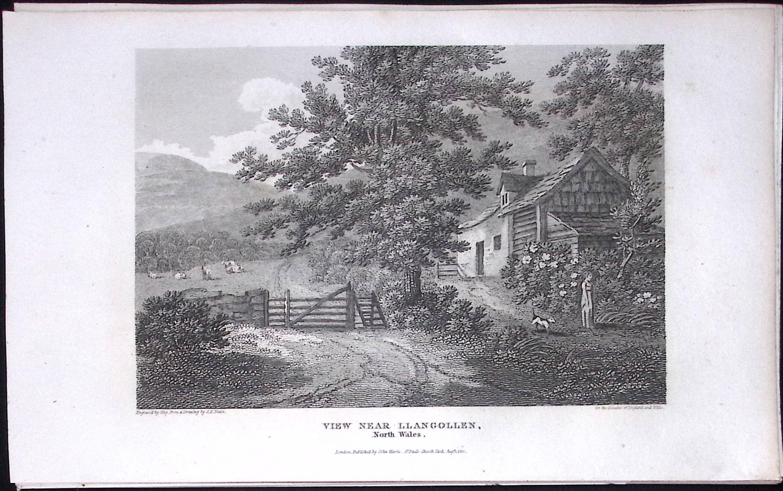 Llangollen View Wales Antique 213 Years-Old Georgian Steel-Engraving-19: Title: Llangollen View Wales Antique 213 Years-Old Georgian Steel-Engraving-19 Description: Llangollen View Wales Antique 213 Years-Old Georgian Steel-Engraving-199.
