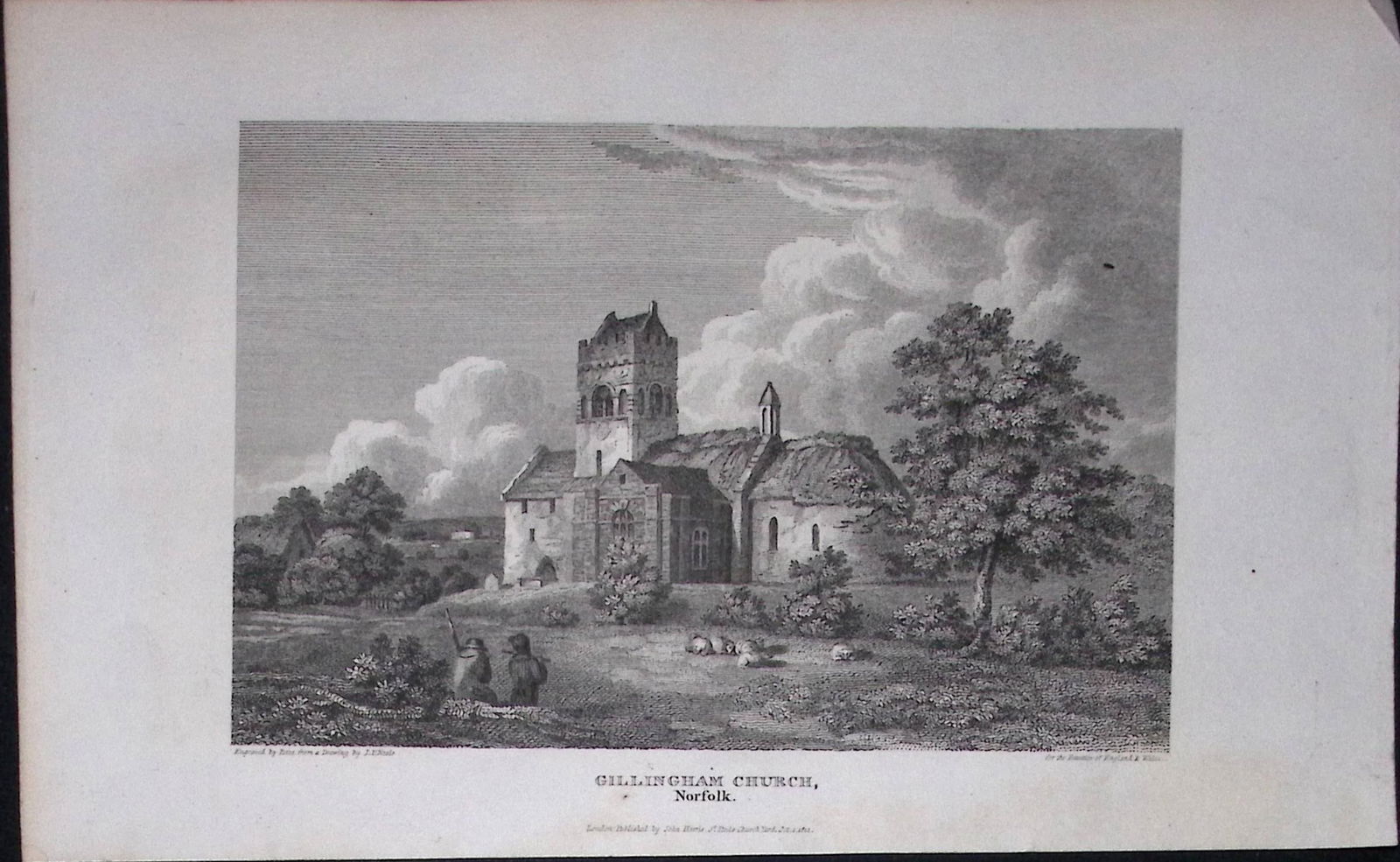 Gillingham Church Norfolk Antique 216 Years-Old Georgian Steel-Engraving-424: Title: Gillingham Church Norfolk Antique 216 Years-Old Georgian Steel-Engraving-424 Description: This Georgian Antique Print Was Removed from a First Edition of. The Beauties of England and