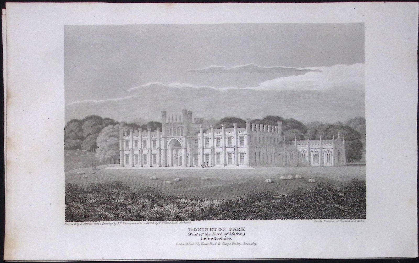 Donnington Park Leicestershire Antique 218 Years-Old Georgian Steel-Engraving-308: Title: Donnington Park Leicestershire Antique 218 Years-Old Georgian Steel-Engraving-308 Description: This Leicestershire Georgian Antique Print Was Removed from a First Edition of. The