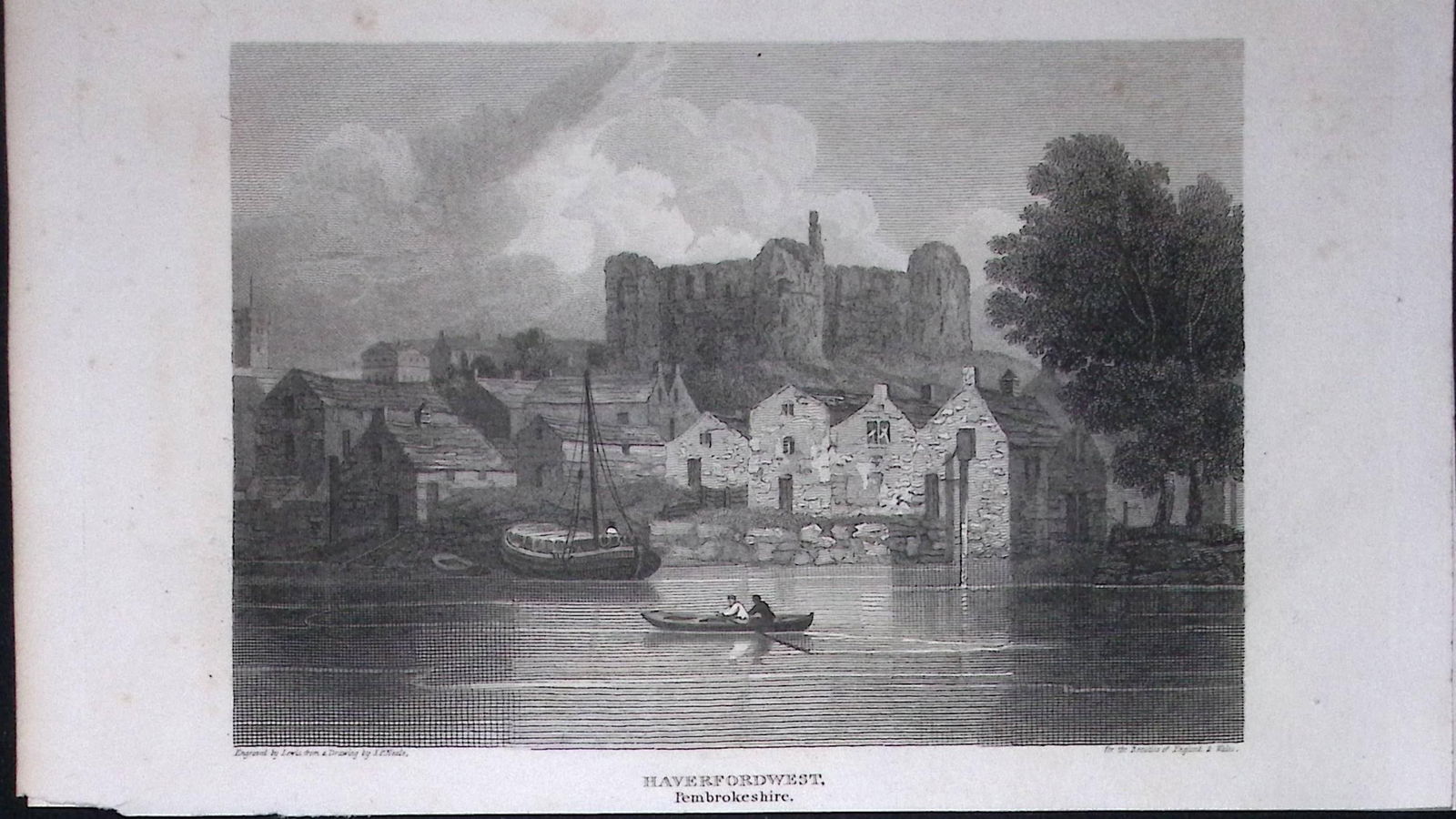 Haverfordwest Town Wales 211 Years-Old Georgian Steel-Engraving-473: Title: Haverfordwest Town Wales 211 Years-Old Georgian Steel-Engraving-473 Description: Haverfordwest Town Wales 211 Years-Old Georgian Steel-Engraving-473 This Wel
