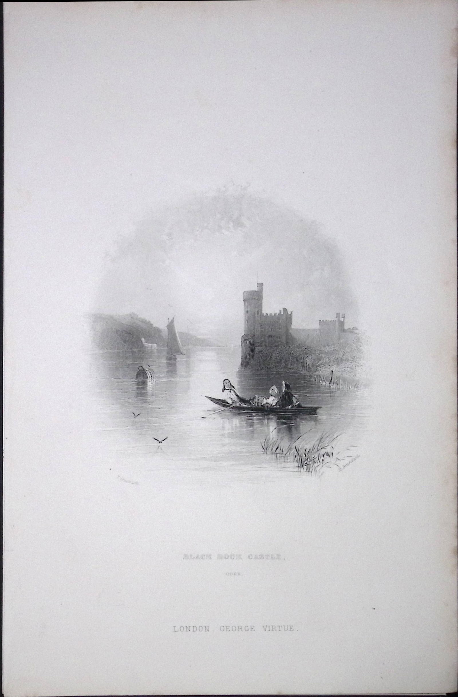 Ireland Black Rock Castle Cork Antique 183 Years-Old Steel-Engraving-8.: Title: Ireland Black Rock Castle Cork Antique 183 Years-Old Steel-Engraving-8. Description: Ireland Black Rock Castle Cork Antique 183 Years-Old Steel-Engraving-8.